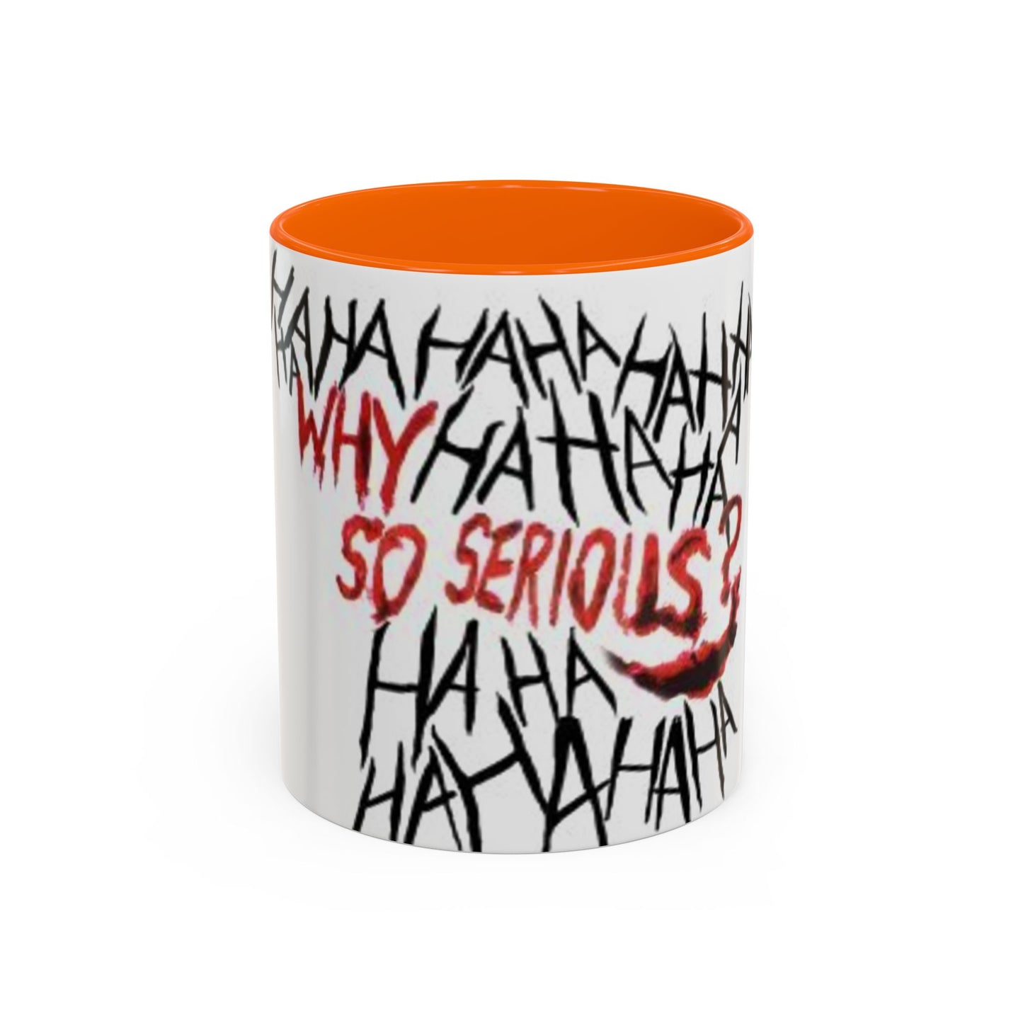Why So Serious? Accent Coffee Mug | Funny Joker Gift, Office Decor, Birthday Present, Unique Ceramic Cup, Comic Enthusiast