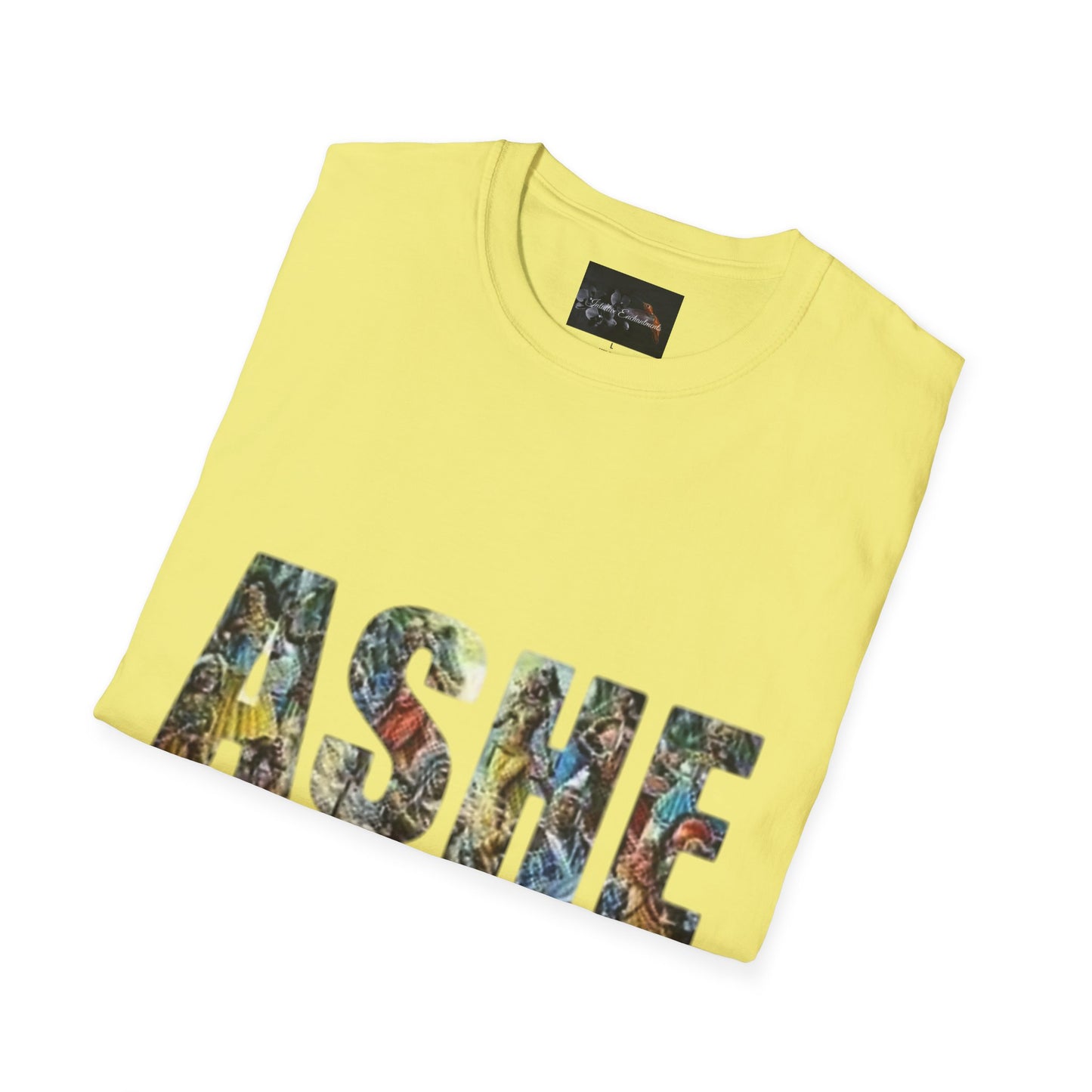 ASHE Graphic T-Shirt, Unisex Softstyle Tee, Vibrant Artistic Apparel, Gift for Nature Lovers, Casual Wear, Everyday Essentials