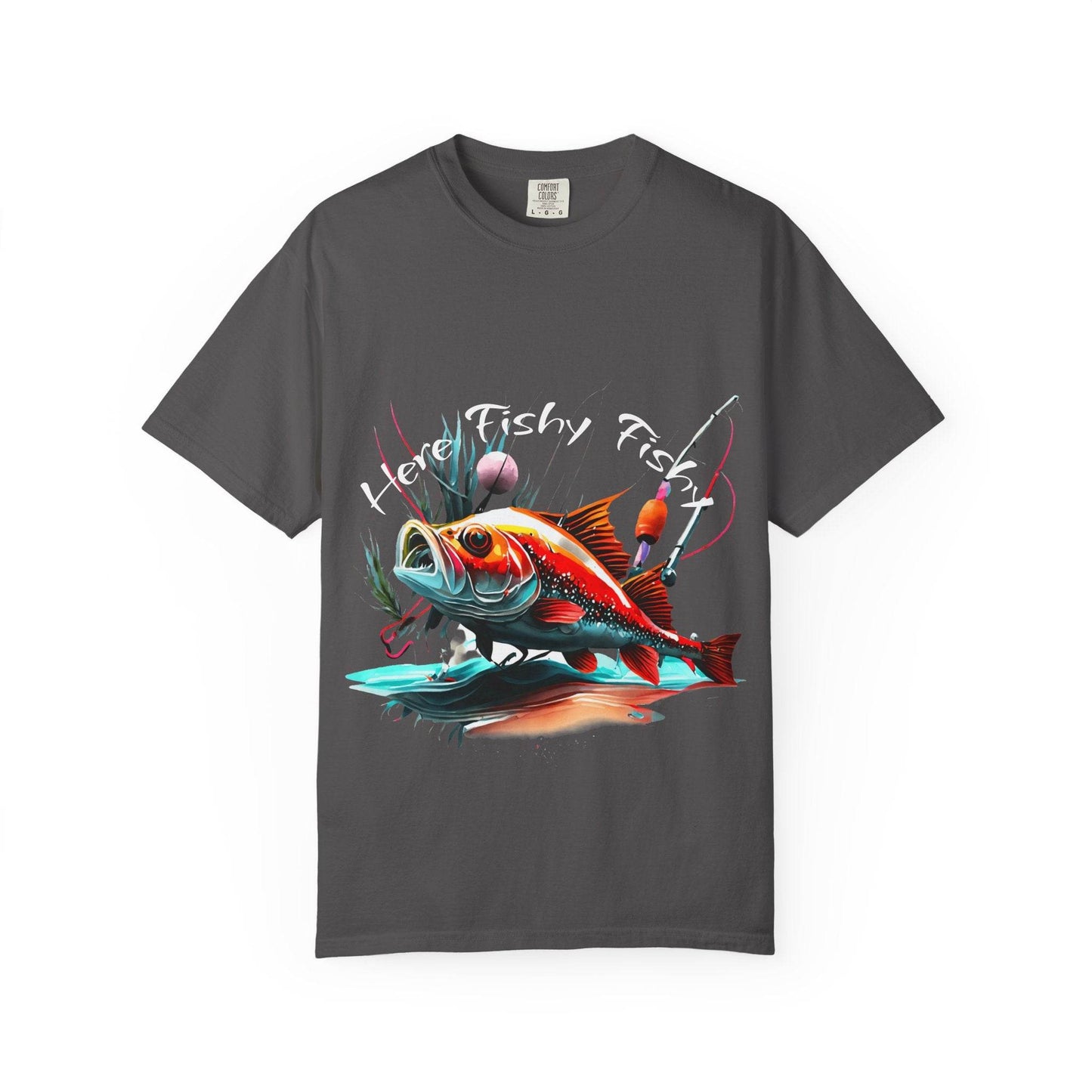Fishing Themed Unisex Garment-Dyed T-shirt - IntuitiveEncBoutique