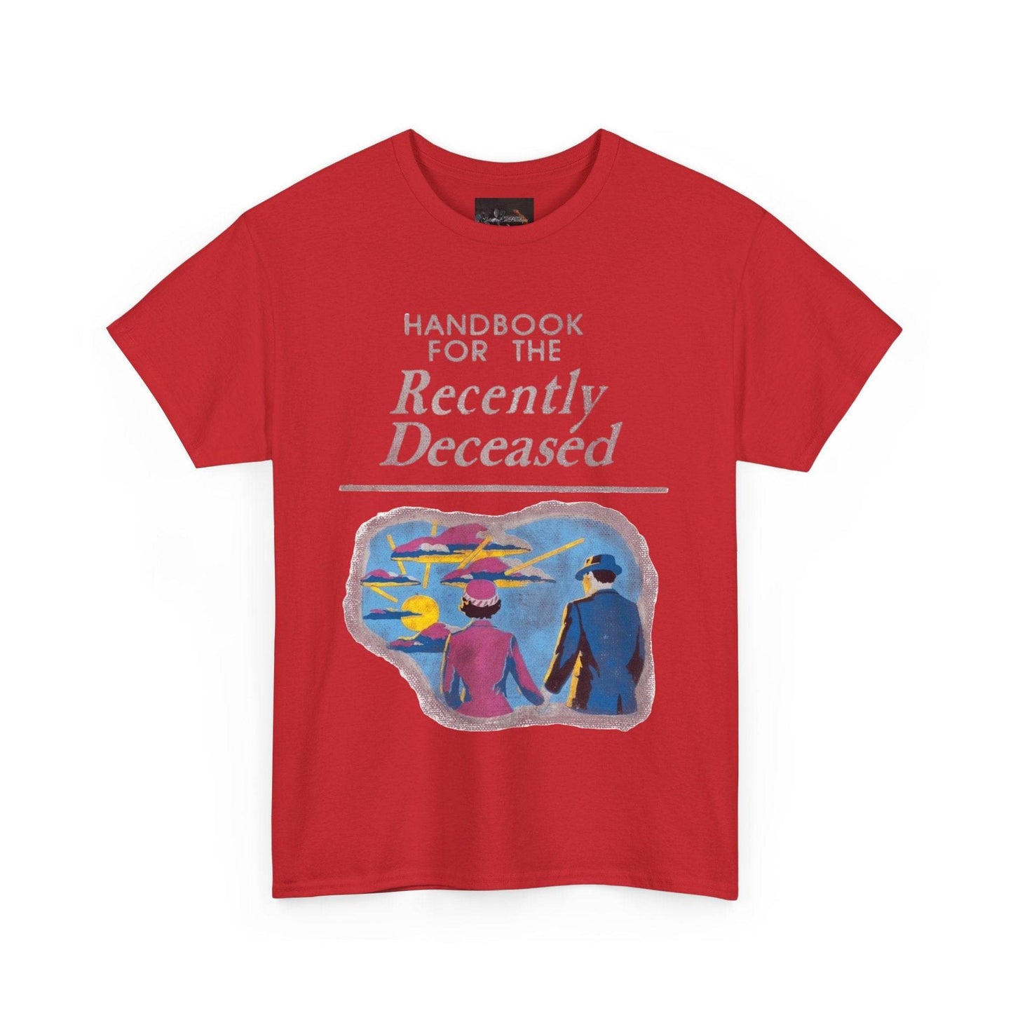 Vintage-Inspired Unisex Tee, Handbook for the Recently Deceased Shirt, Cool Graphic Tee, Unique Gift for Death Awareness, Halloween Costume - IntuitiveEncBoutique