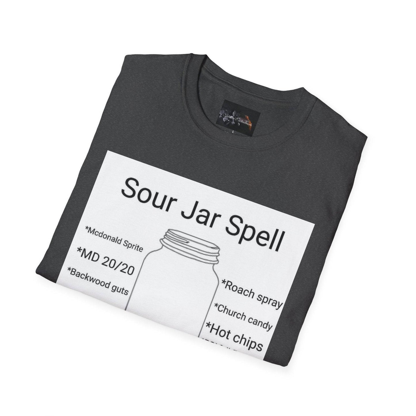 Sour Jar Spell T-Shirt for Witches, Unisex Softstyle Tee, Ideal for Magical Practitioners, Spell Casting, Witchcraft Gift, Summer Solstice - IntuitiveEncBoutique
