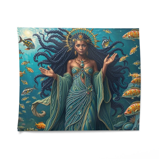 Wall Tapestries - Handmade Design, Yemoja in all her glory - IntuitiveEncBoutique