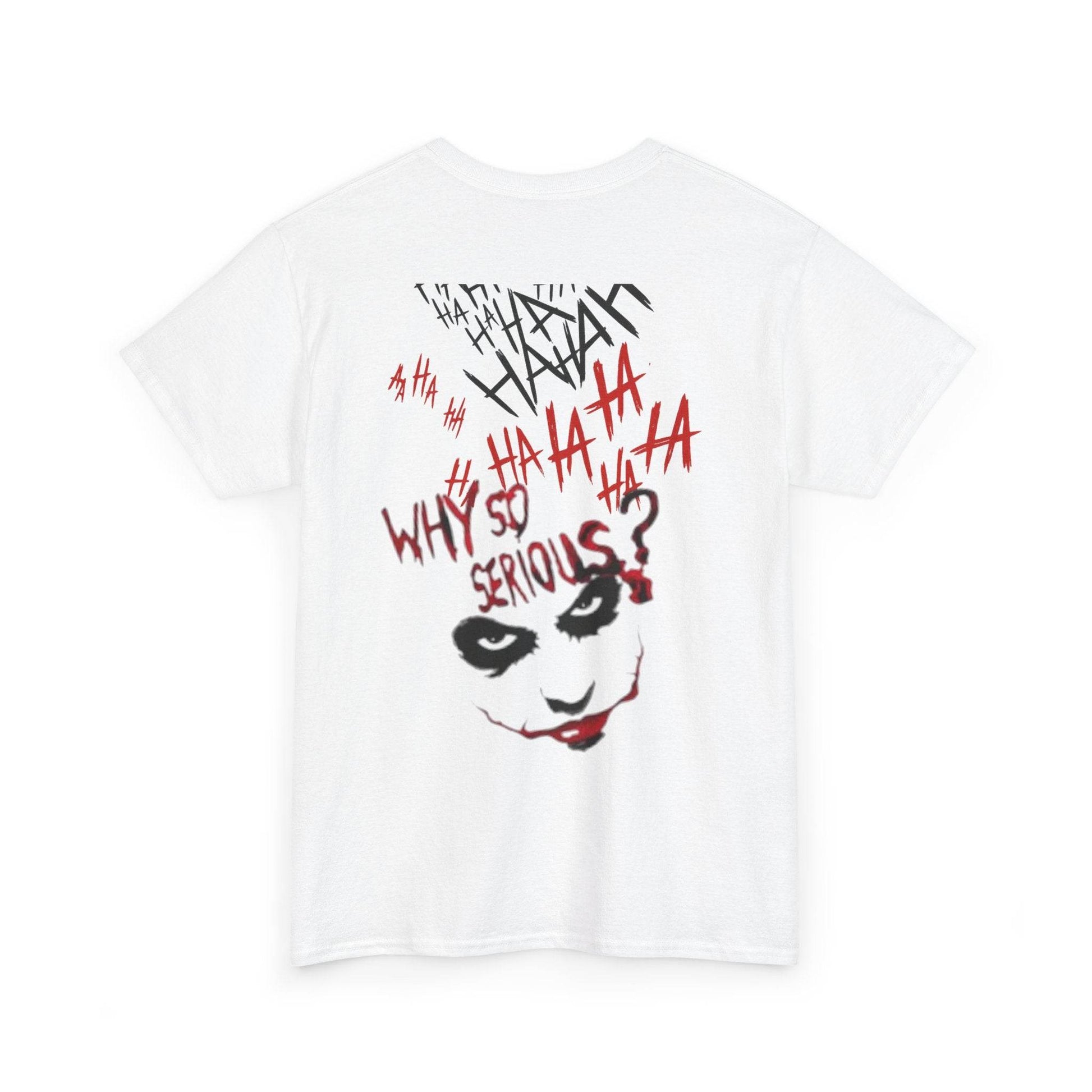 Unisex Heavy Cotton Tee - Joker Inspired Graphic Tee, Casual Wear, Perfect for Halloween, Movie Fans, Gift Idea, Streetwear - IntuitiveEncBoutique
