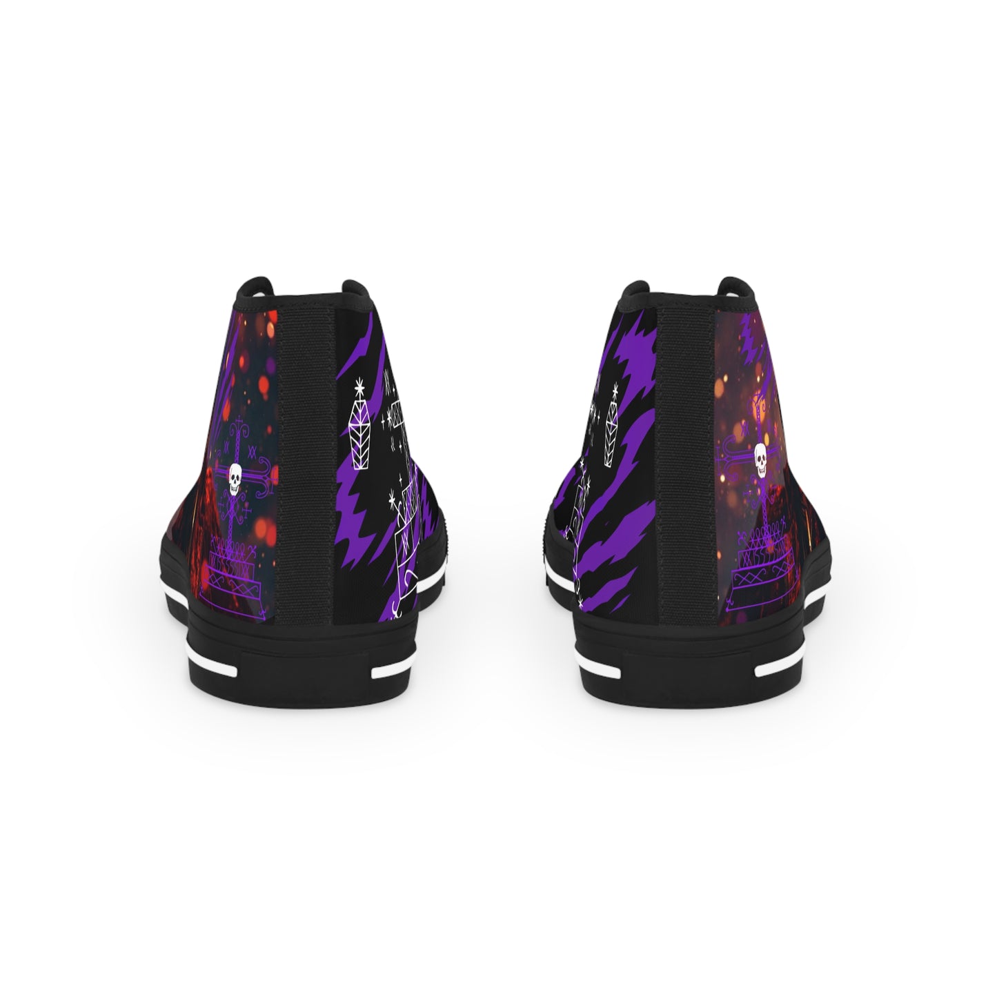 Baron Samdi Design - Voodoo Spirit Shoes, Skeleton Charms, Creepy Footwear, Halloween Costume, Unique Gift