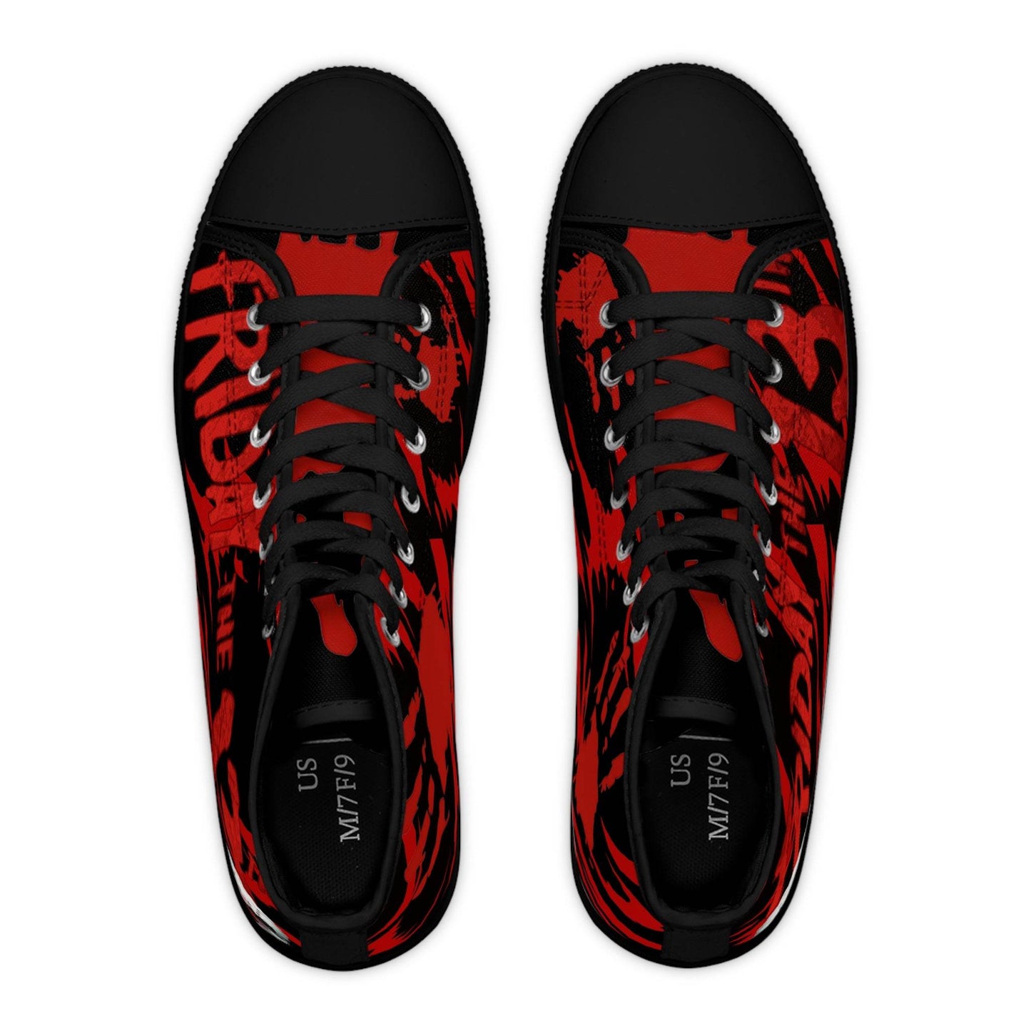 Horror Friday the 13th Sneakers, Scary Halloween Shoes, Creepy High Top Footwear, Gothic Fashion, Spooky Kicks - IntuitiveEncBoutique