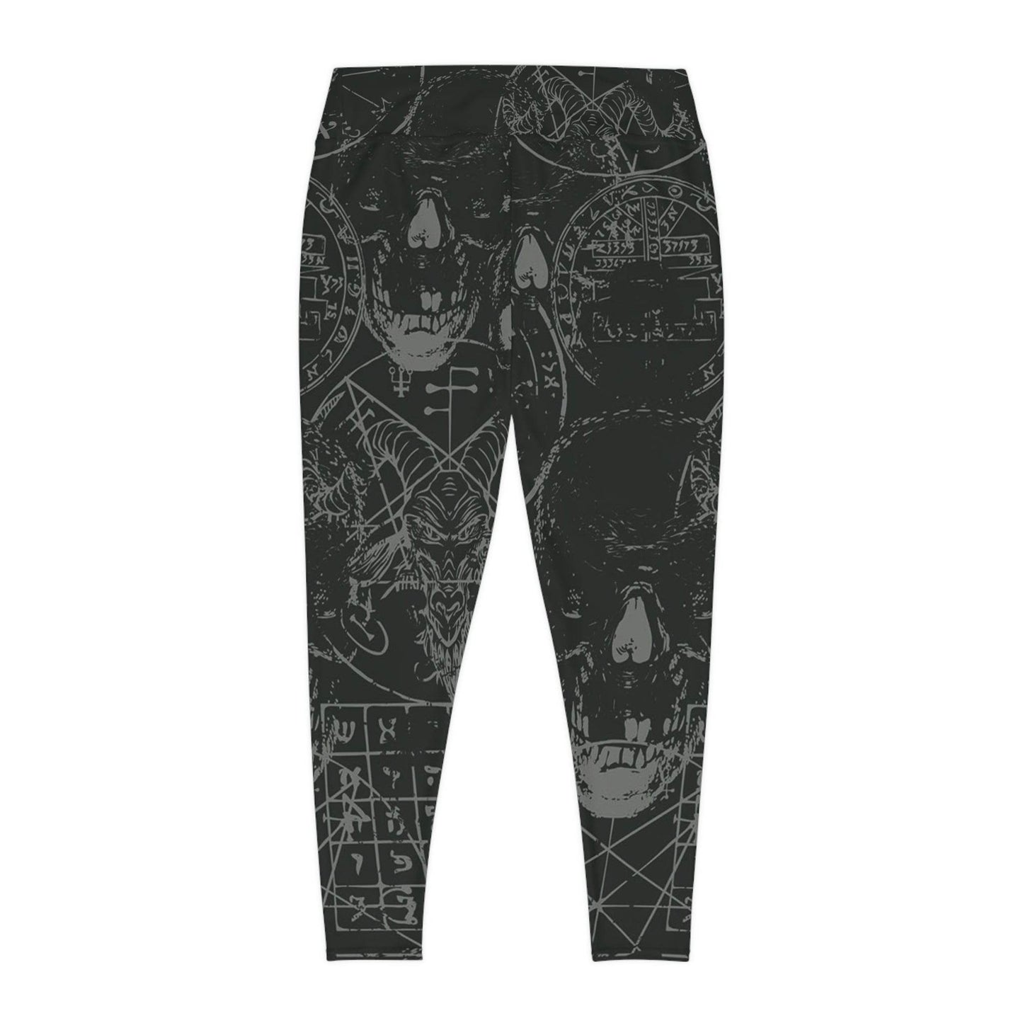 Dark Aesthetic Plus Size Leggings, Comfortable Stretch Leggings for Casual Wear, Halloween Outfit, Alternative Fashion, Edgy Athleisure - IntuitiveEncBoutique