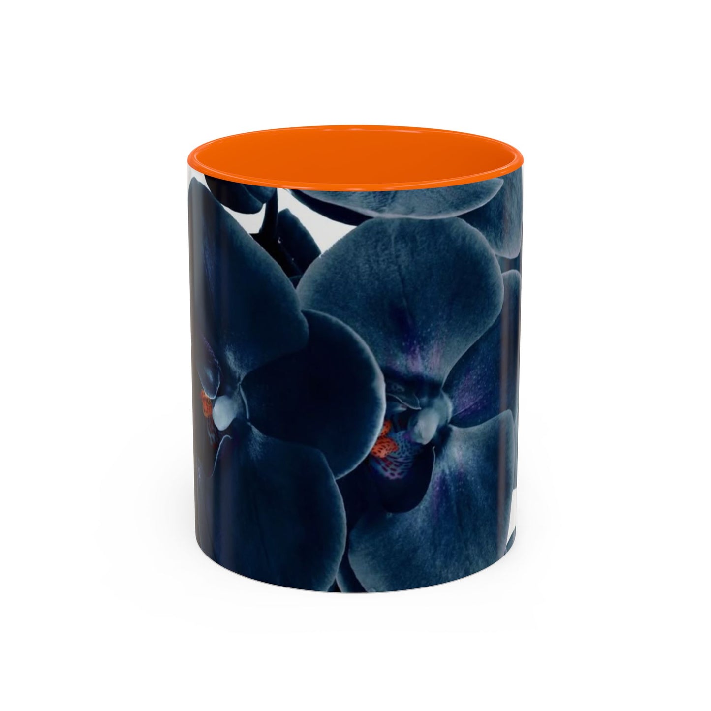 Elegant Orchid Accent Coffee Mug: Floral Drinkware for Home, Office, Gift, Mother's Day, Housewarming