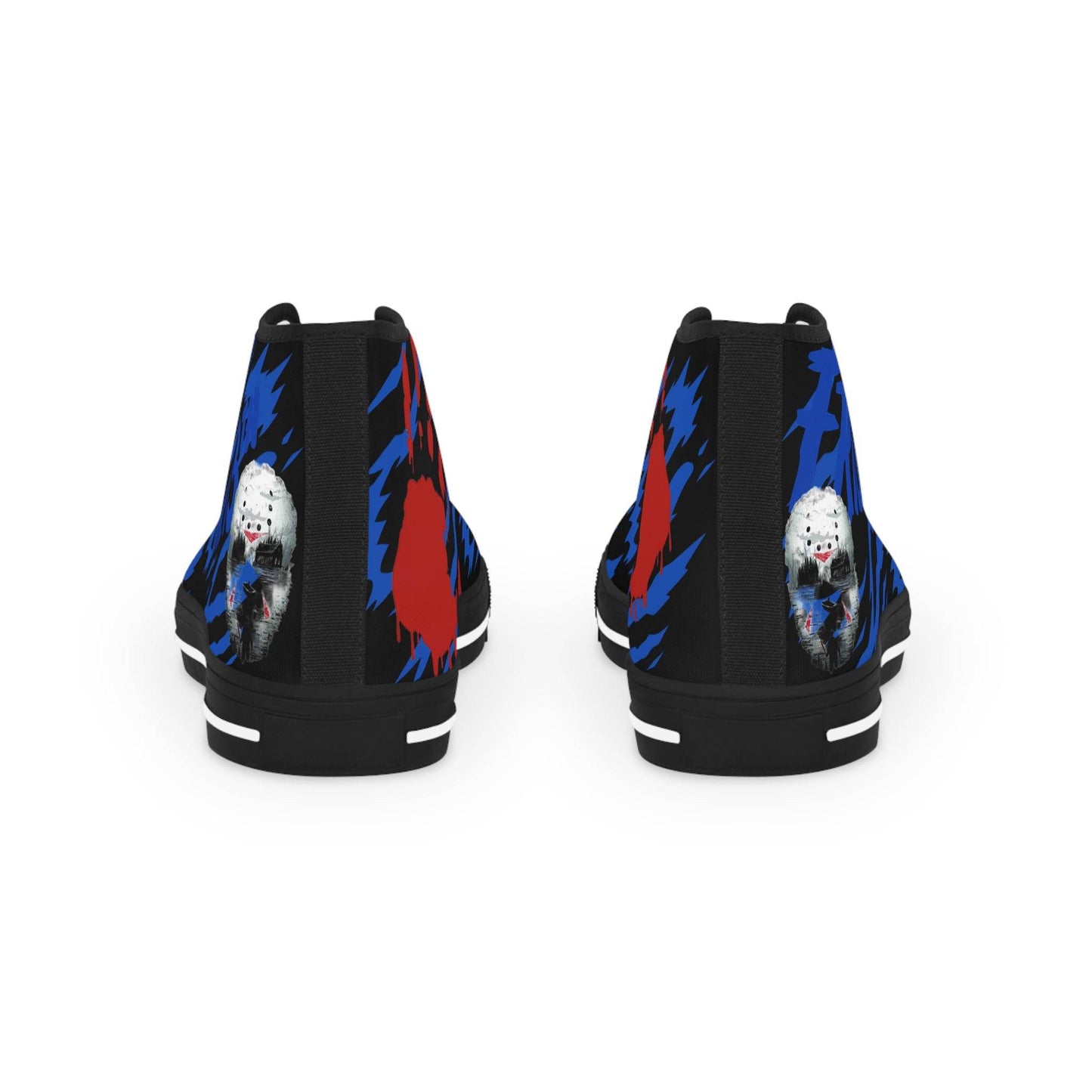 Horror High Top Sneakers, Halloween Shoes, Creepy Men's Footwear, Scary Friday the 13th Sneakers, Horror Movie Apparel - IntuitiveEncBoutique