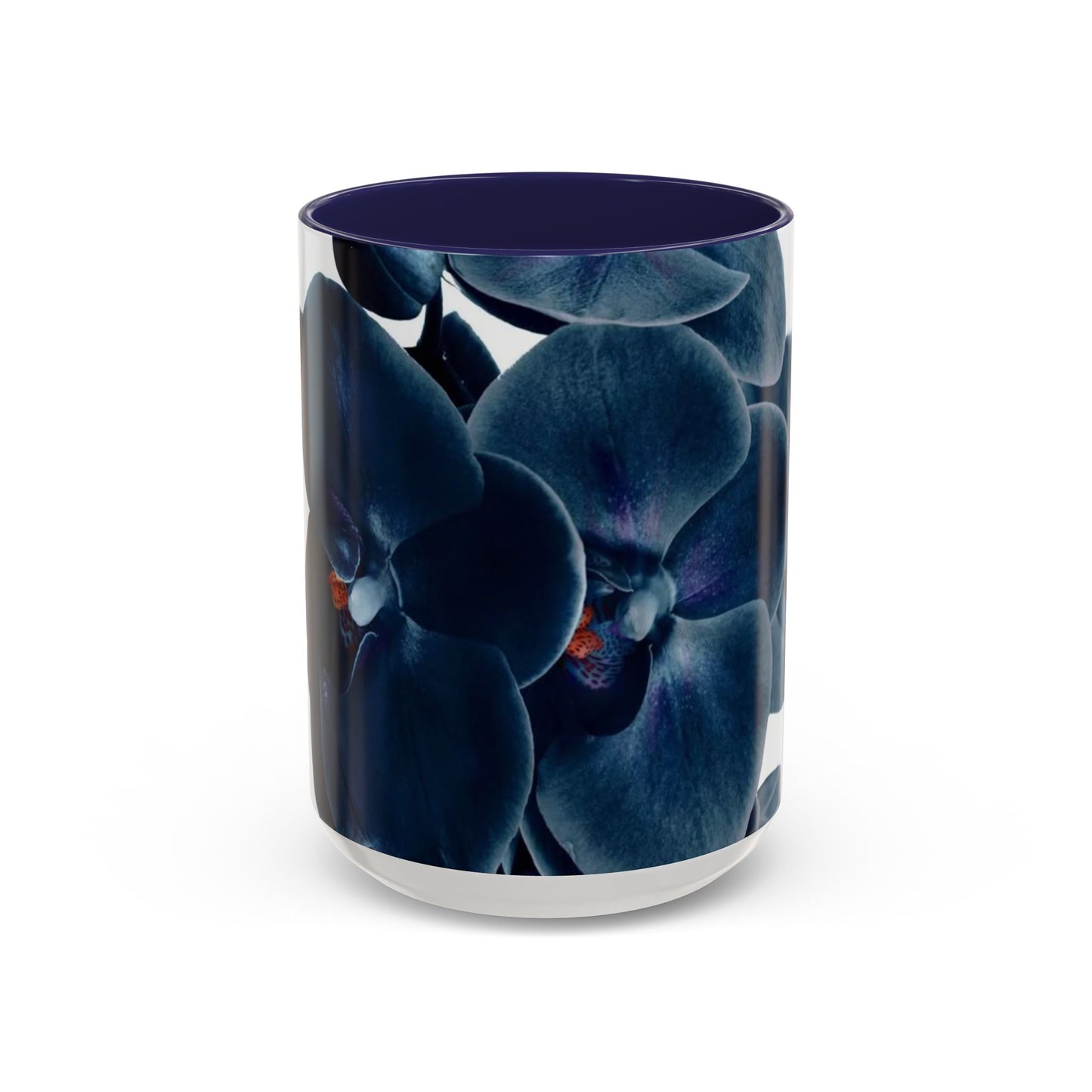 Elegant Orchid Accent Coffee Mug: Floral Drinkware for Home, Office, Gift, Mother's Day, Housewarming