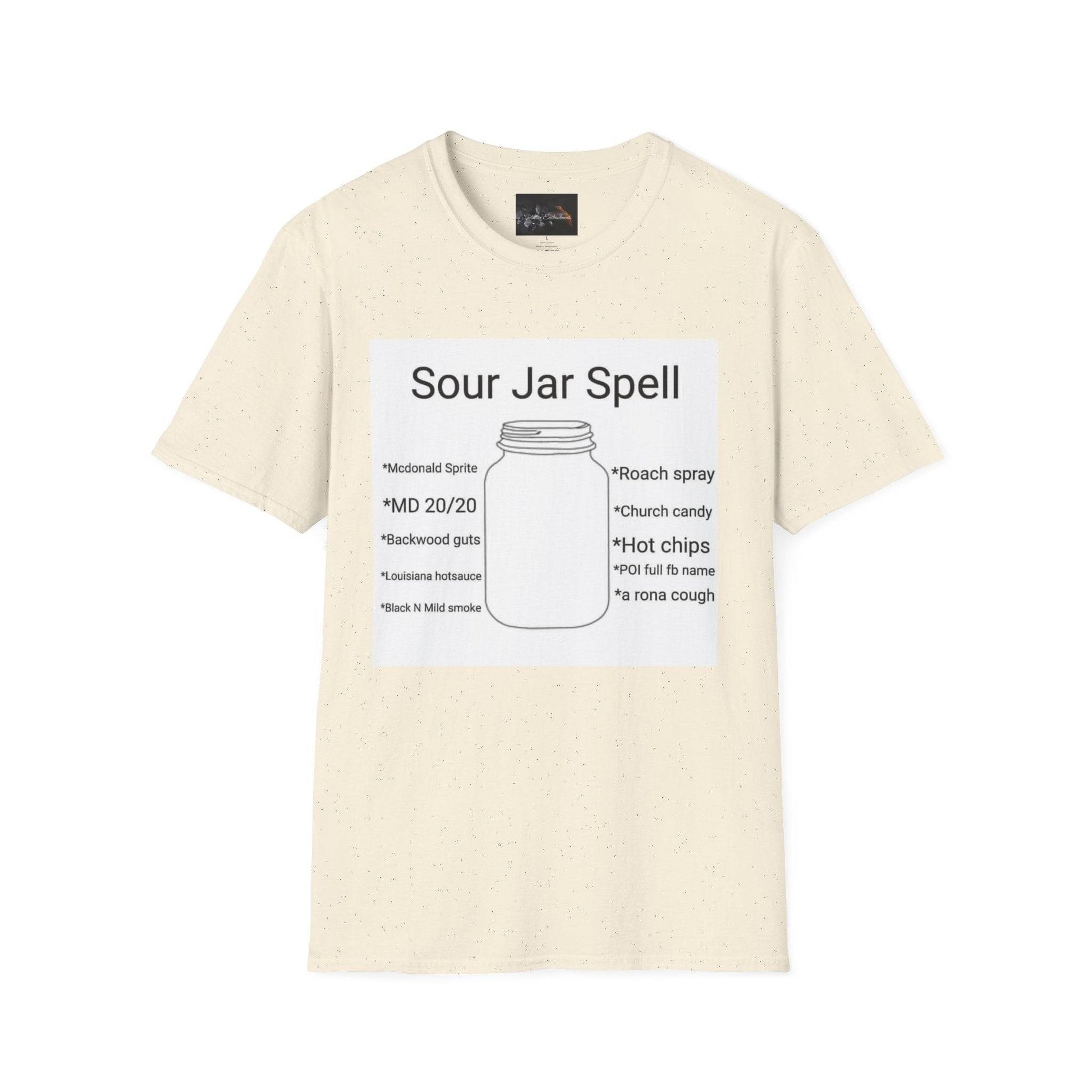 Sour Jar Spell T-Shirt for Witches, Unisex Softstyle Tee, Ideal for Magical Practitioners, Spell Casting, Witchcraft Gift, Summer Solstice - IntuitiveEncBoutique