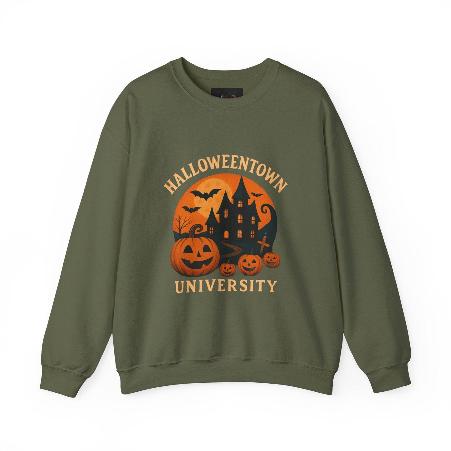 Halloween Town Crewneck Sweatshirt, Cozy Sweatshirt for Fall, Unisex Halloween Apparel, Spooky Season Gift, Halloween University Sweatshirt - IntuitiveEncBoutique