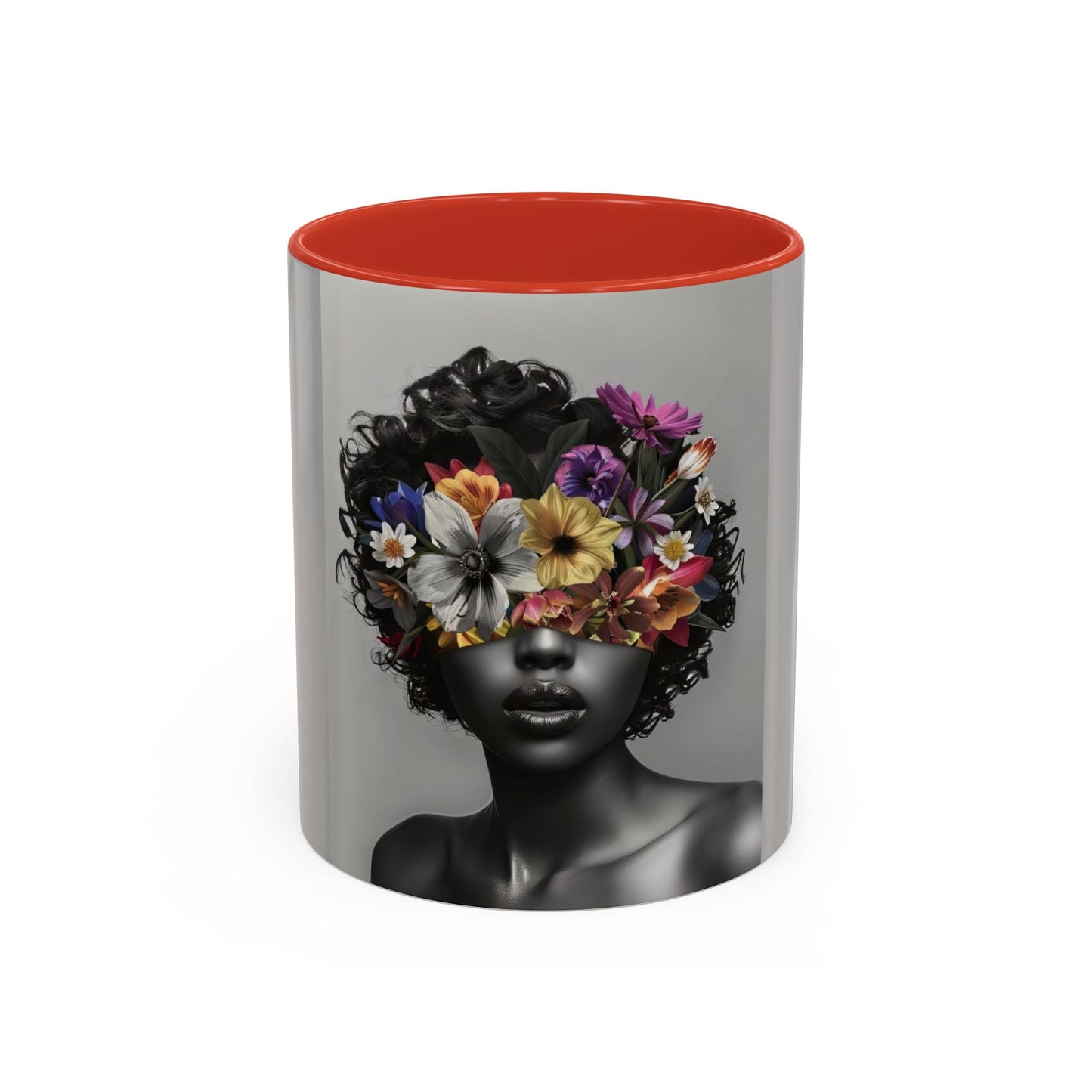 Floral Black Beauty Coffee Mug | Inspirational Drinkware for Coffee Lovers, Unique Gift for Her, Home Decor, Flower Lover's Mug