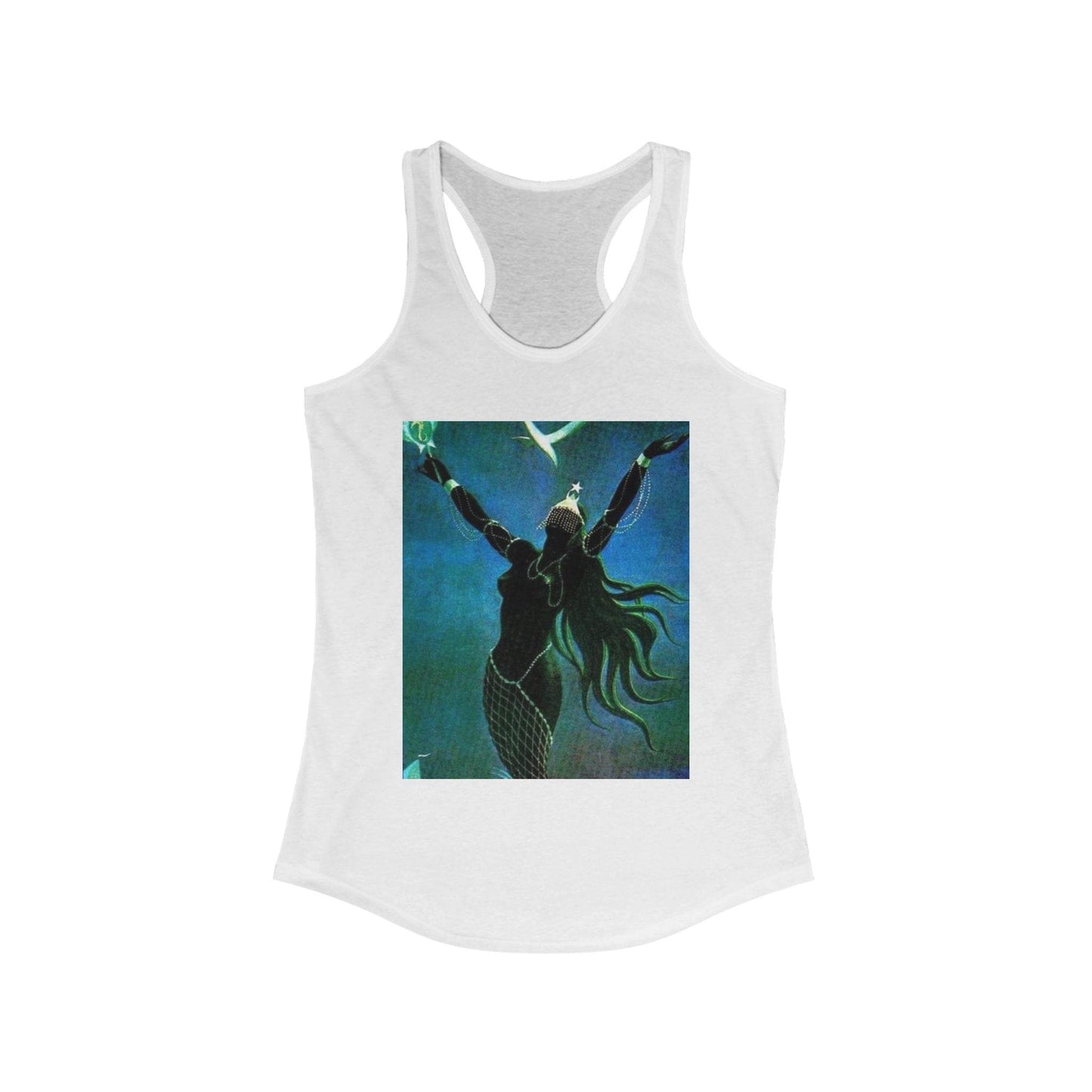 Mystical Goddess Racerback Tank, Perfect for Yoga, Festivals, Summer Outings, Workout Wear, Gift for Her - IntuitiveEncBoutique