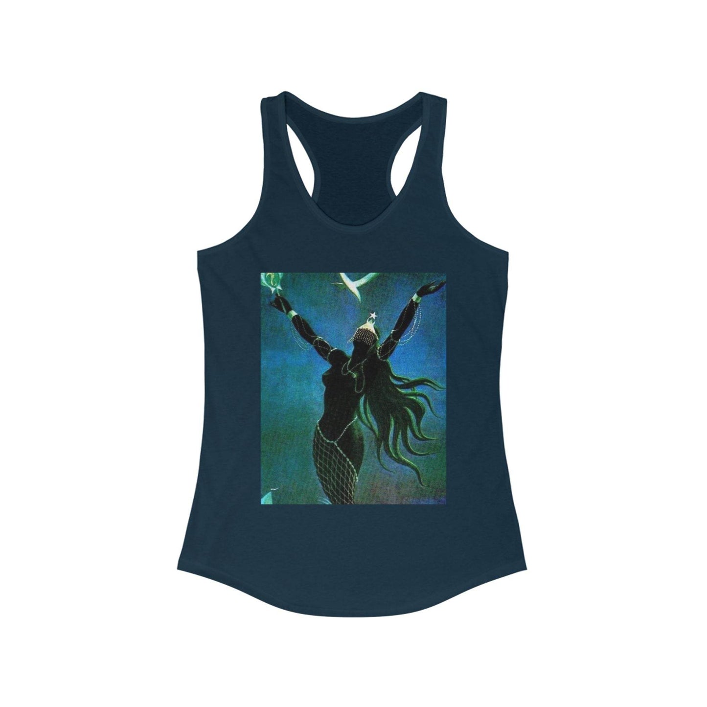 Mystical Goddess Racerback Tank, Perfect for Yoga, Festivals, Summer Outings, Workout Wear, Gift for Her - IntuitiveEncBoutique