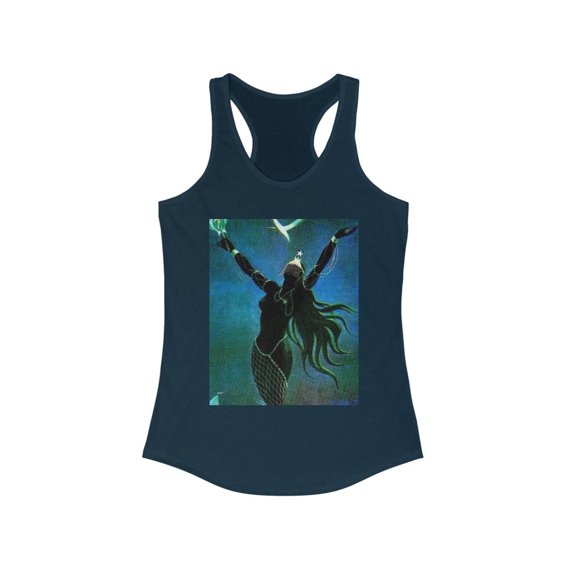 Mystical Goddess Racerback Tank, Perfect for Yoga, Festivals, Summer Outings, Workout Wear, Gift for Her - IntuitiveEncBoutique