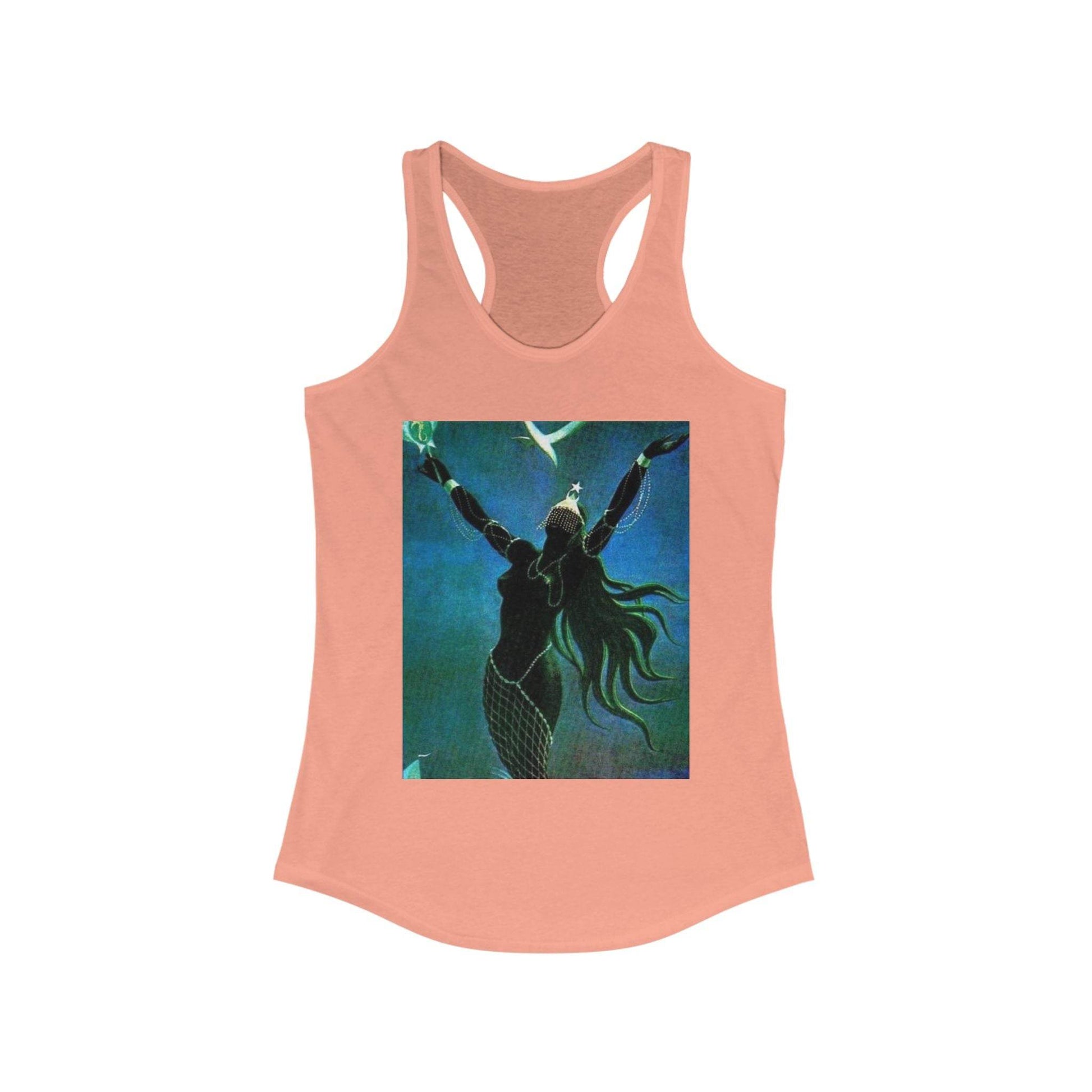 Mystical Goddess Racerback Tank, Perfect for Yoga, Festivals, Summer Outings, Workout Wear, Gift for Her - IntuitiveEncBoutique