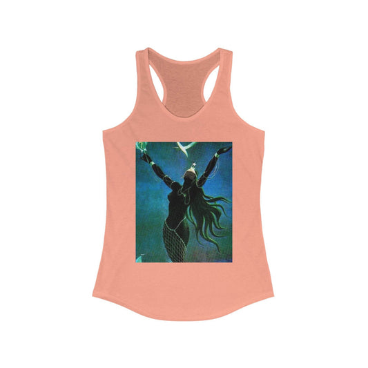 Mystical Goddess Racerback Tank, Perfect for Yoga, Festivals, Summer Outings, Workout Wear, Gift for Her - IntuitiveEncBoutique