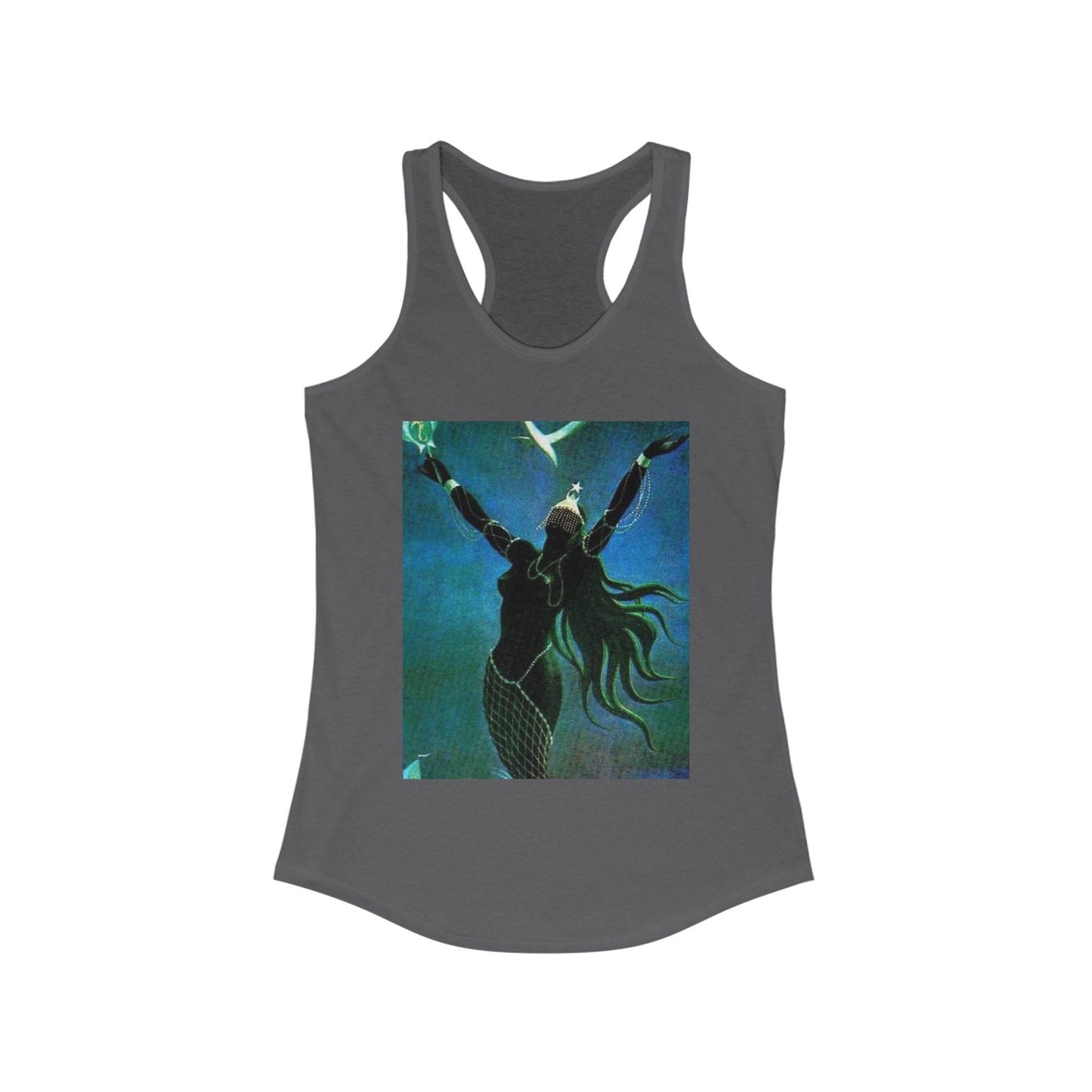 Mystical Goddess Racerback Tank, Perfect for Yoga, Festivals, Summer Outings, Workout Wear, Gift for Her - IntuitiveEncBoutique