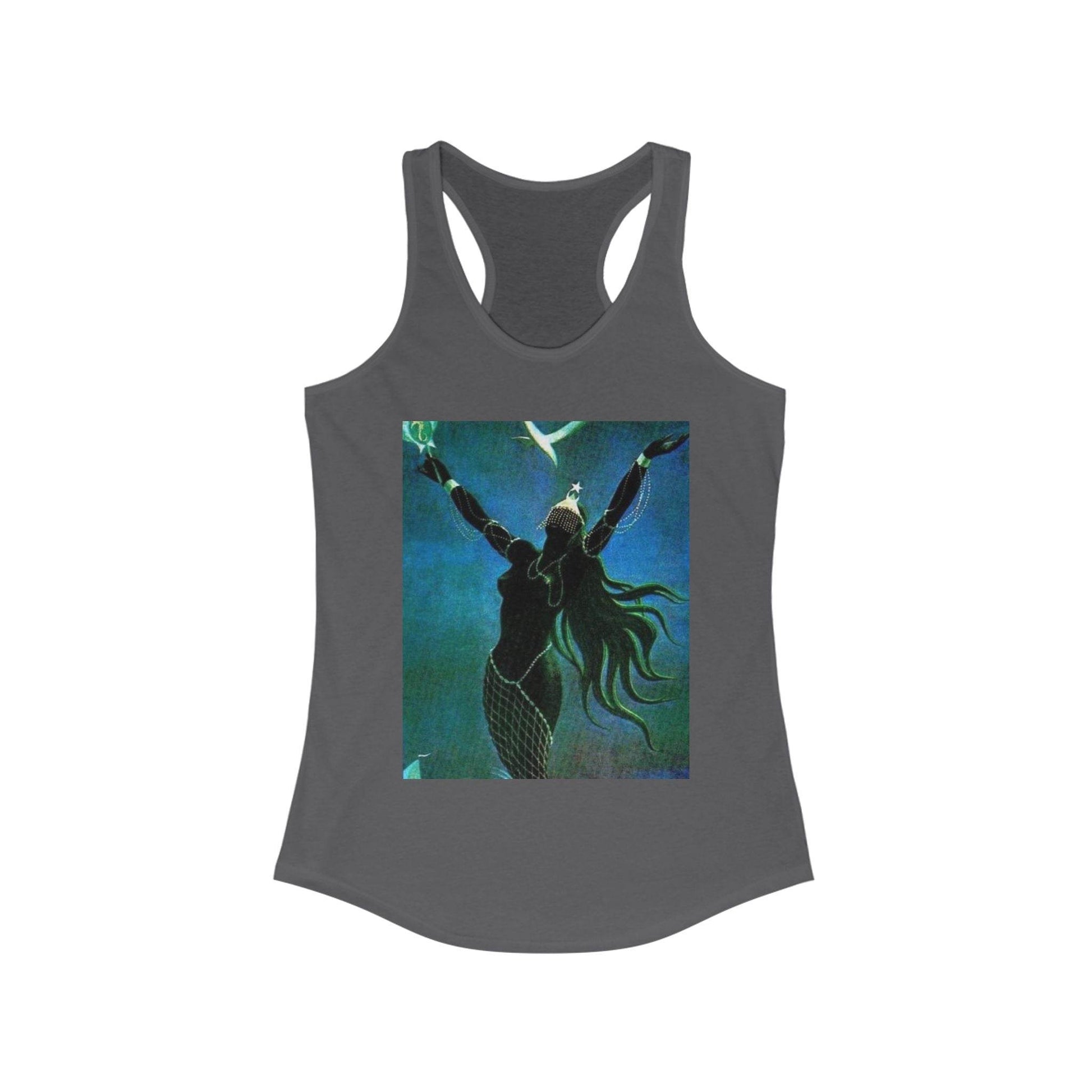 Mystical Goddess Racerback Tank, Perfect for Yoga, Festivals, Summer Outings, Workout Wear, Gift for Her - IntuitiveEncBoutique