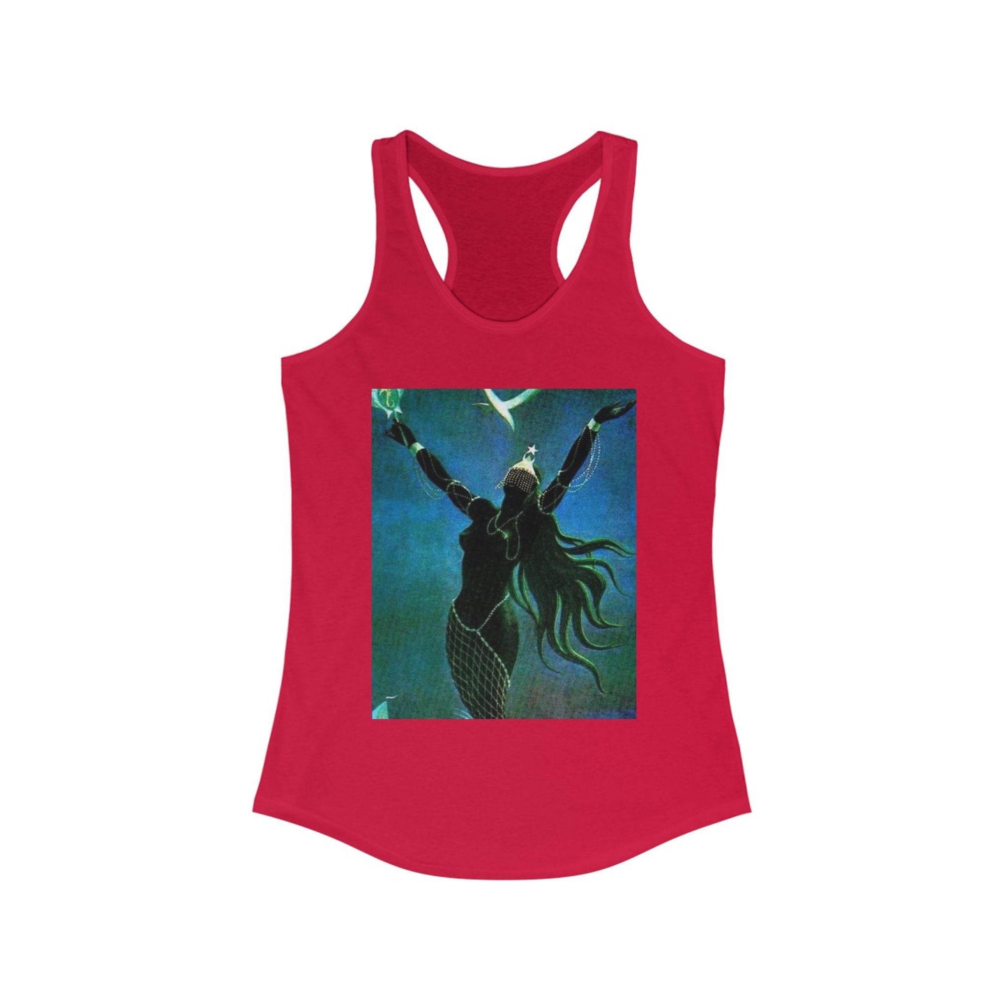 Mystical Goddess Racerback Tank, Perfect for Yoga, Festivals, Summer Outings, Workout Wear, Gift for Her - IntuitiveEncBoutique