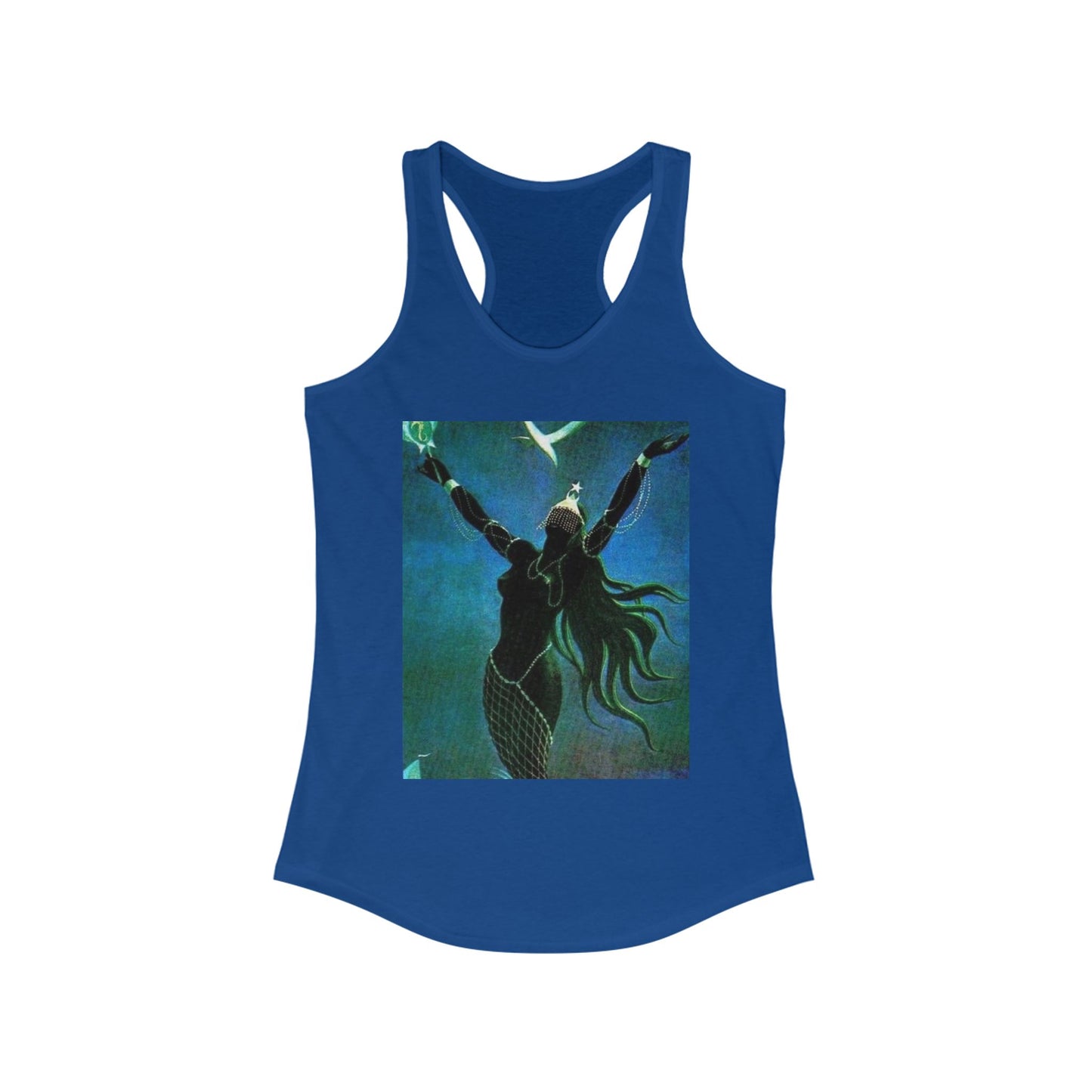 Mystical Goddess Racerback Tank, Perfect for Yoga, Festivals, Summer Outings, Workout Wear, Gift for Her