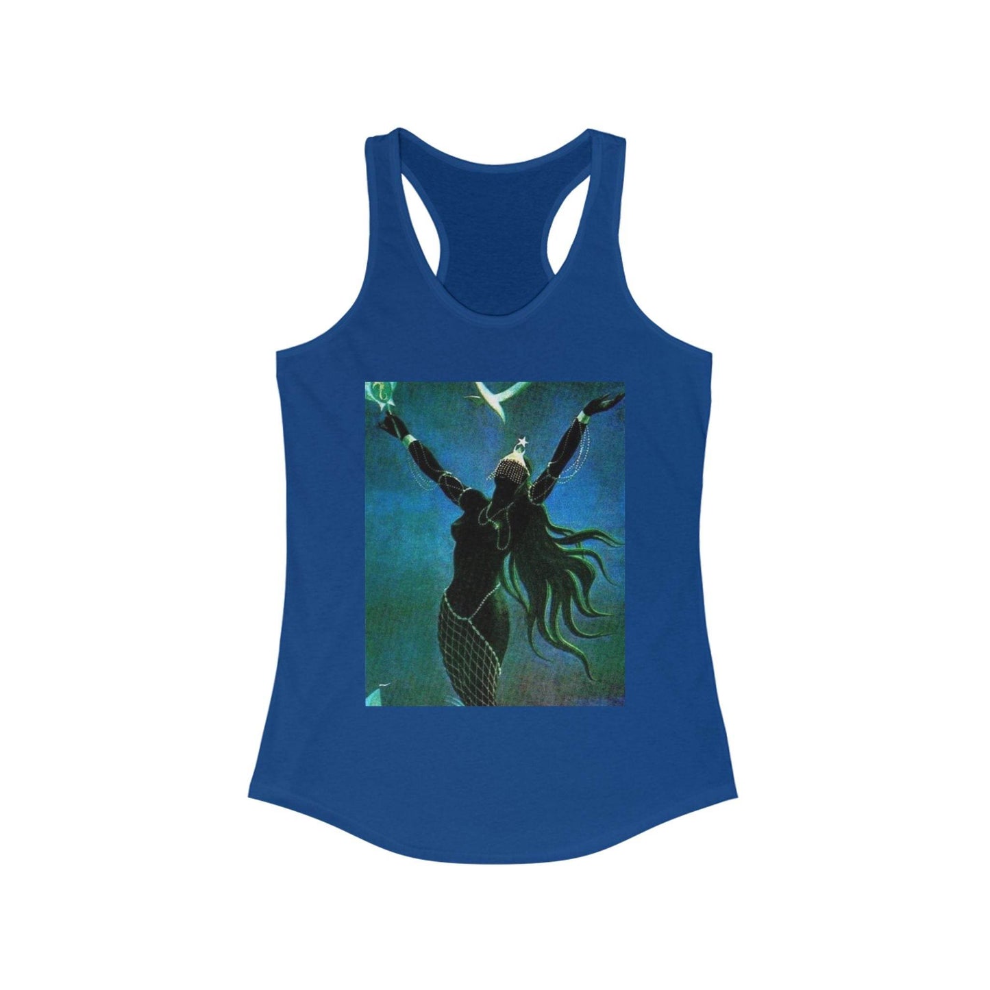 Mystical Goddess Racerback Tank, Perfect for Yoga, Festivals, Summer Outings, Workout Wear, Gift for Her - IntuitiveEncBoutique