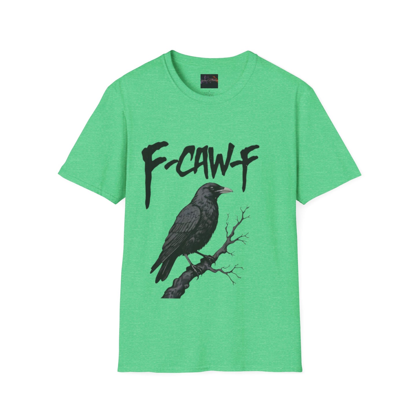 F-Caw-F Unisex Softstyle T-Shirt | Casual Wear, Bird Lover Gift, Trendy Fashion, Outdoor Adventure Tee, Eco-Friendly Apparel