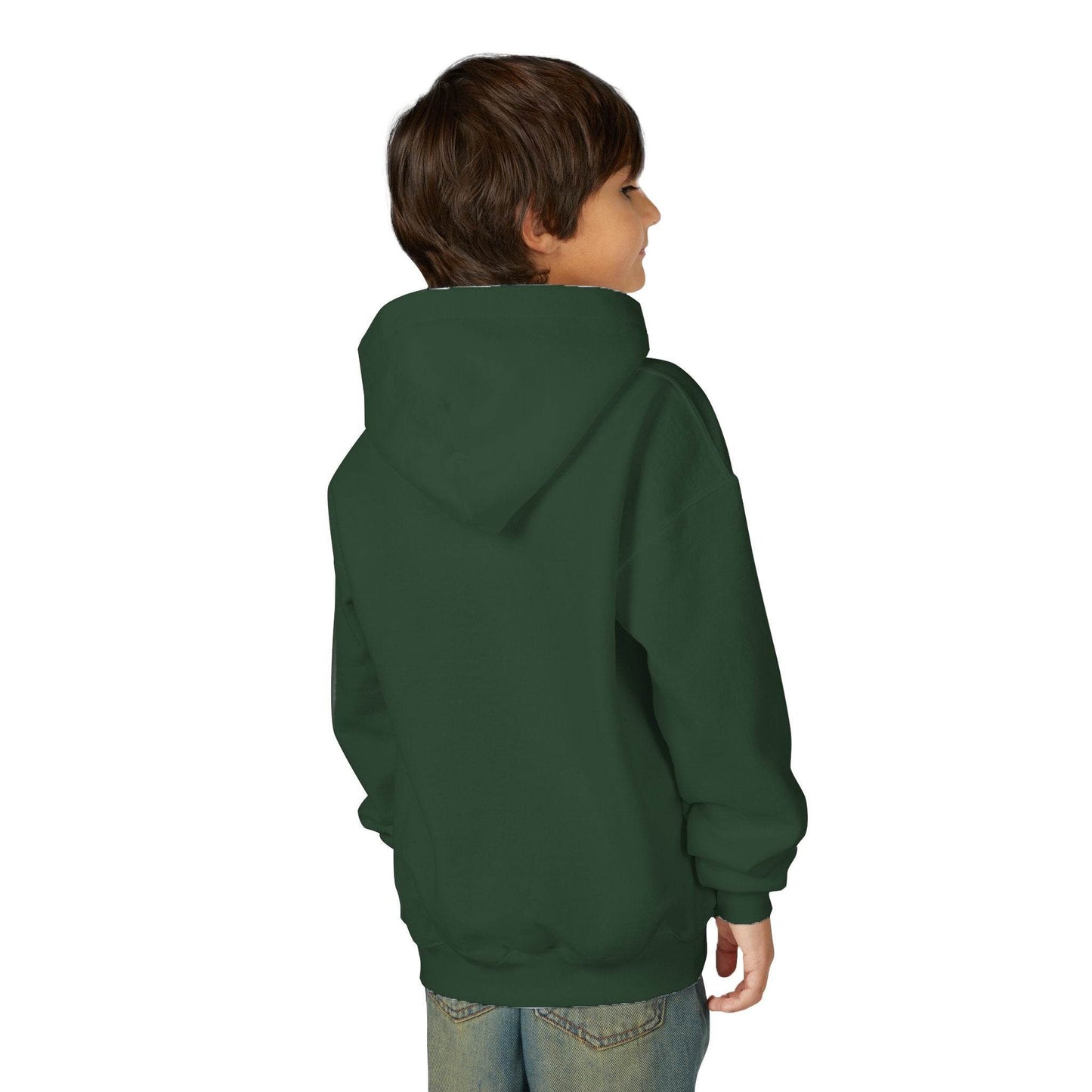 Youth Ghostly Glam Hoodie, Cute Ghost Design Sweatshirt, Halloween Apparel, Halloween Costume, Kids Hooded Sweatshirt - IntuitiveEncBoutique