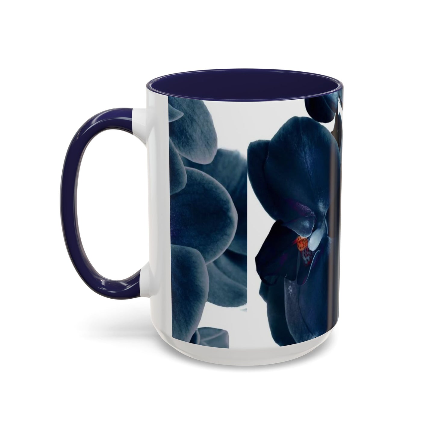 Elegant Orchid Accent Coffee Mug: Floral Drinkware for Home, Office, Gift, Mother's Day, Housewarming