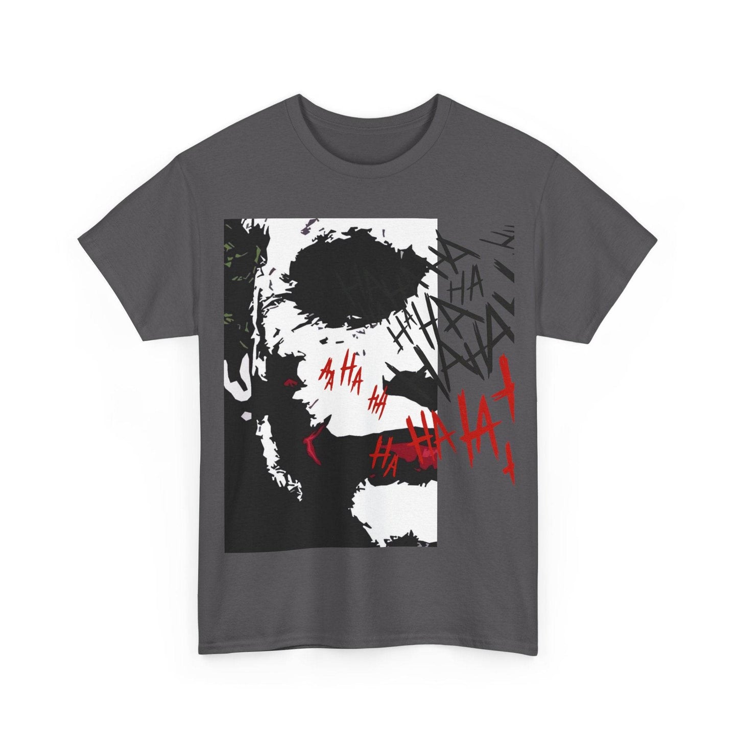 Unisex Heavy Cotton Tee - Joker Inspired Graphic Tee, Casual Wear, Perfect for Halloween, Movie Fans, Gift Idea, Streetwear - IntuitiveEncBoutique