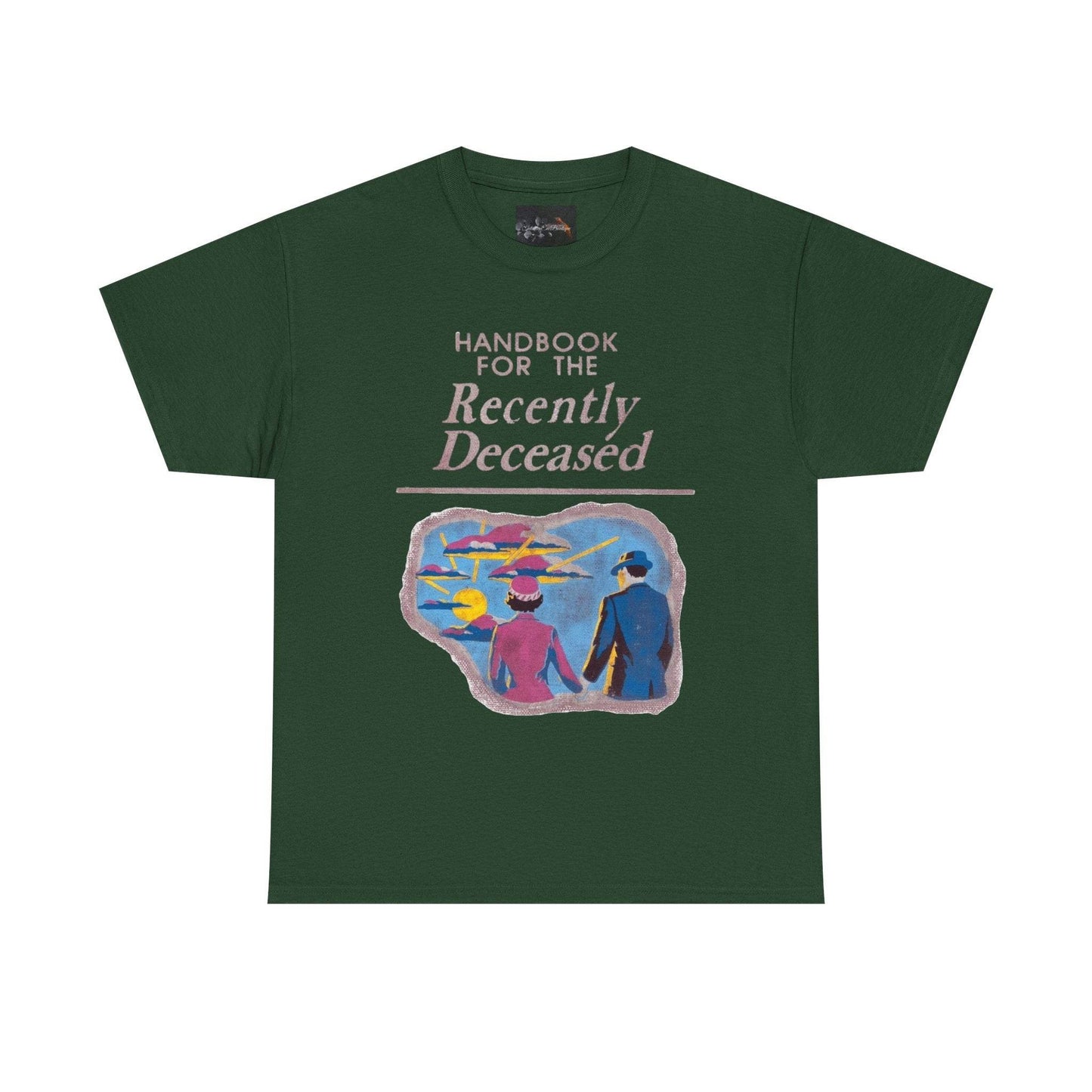 Vintage-Inspired Unisex Tee, Handbook for the Recently Deceased Shirt, Cool Graphic Tee, Unique Gift for Death Awareness, Halloween Costume - IntuitiveEncBoutique