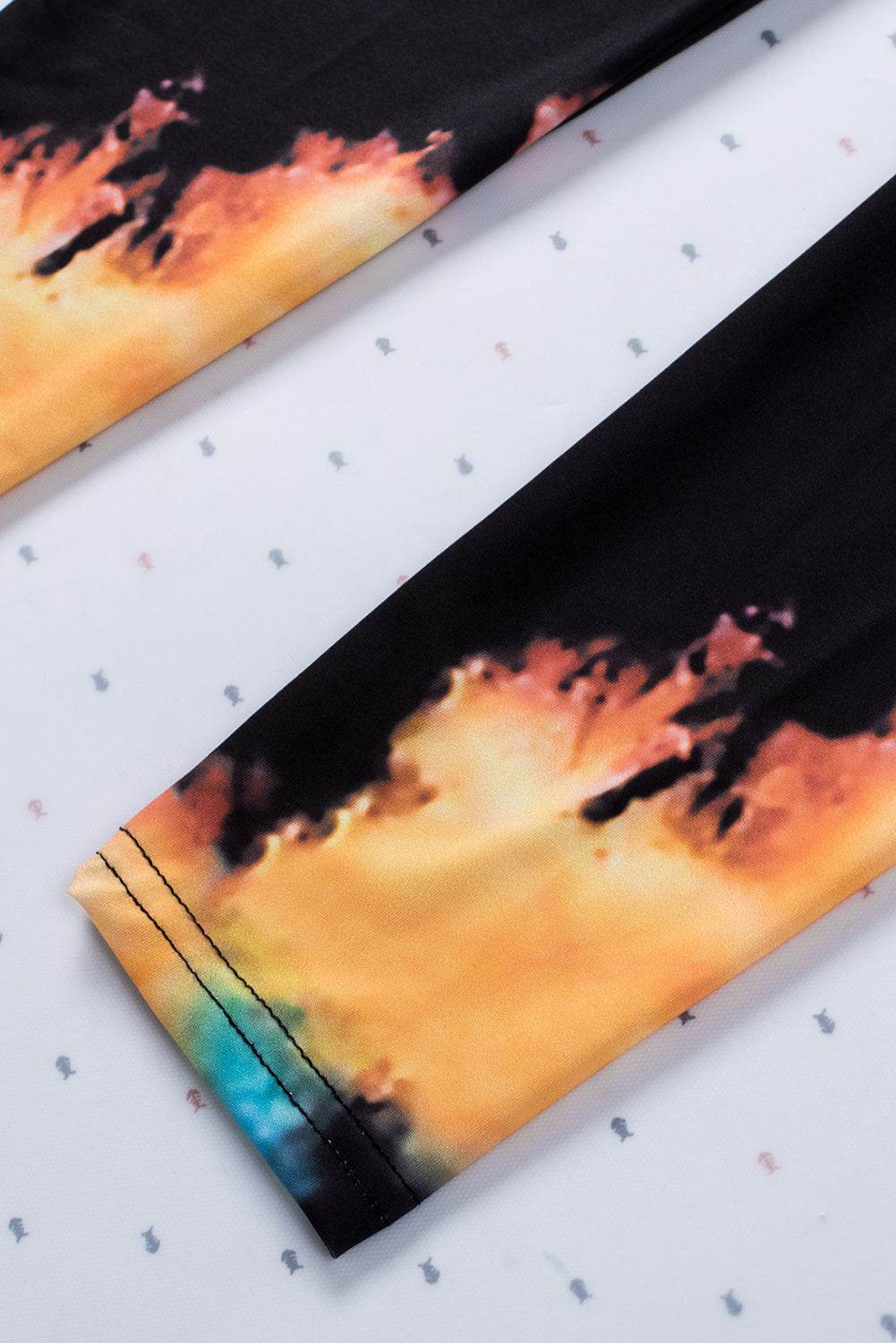 Multicolor Tie Dye Hollow Out Fitness Activewear Leggings - IntuitiveEncBoutique
