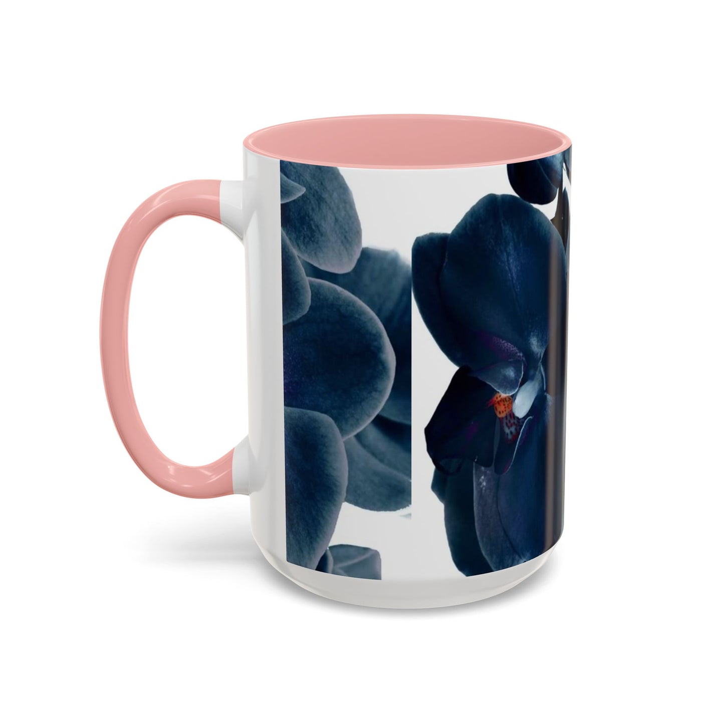 Elegant Orchid Accent Coffee Mug: Floral Drinkware for Home, Office, Gift, Mother's Day, Housewarming