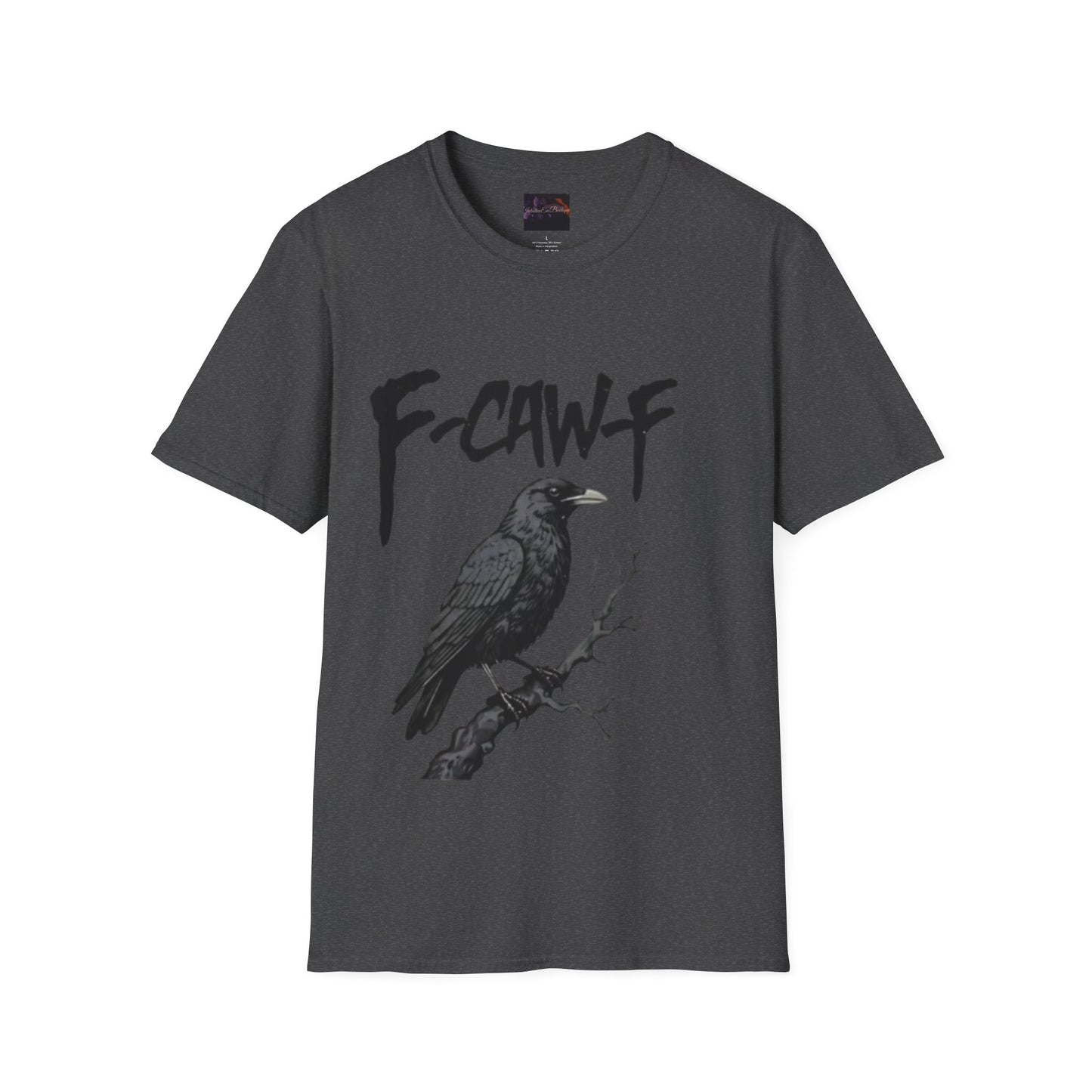 F-Caw-F Unisex Softstyle T-Shirt | Casual Wear, Bird Lover Gift, Trendy Fashion, Outdoor Adventure Tee, Eco-Friendly Apparel