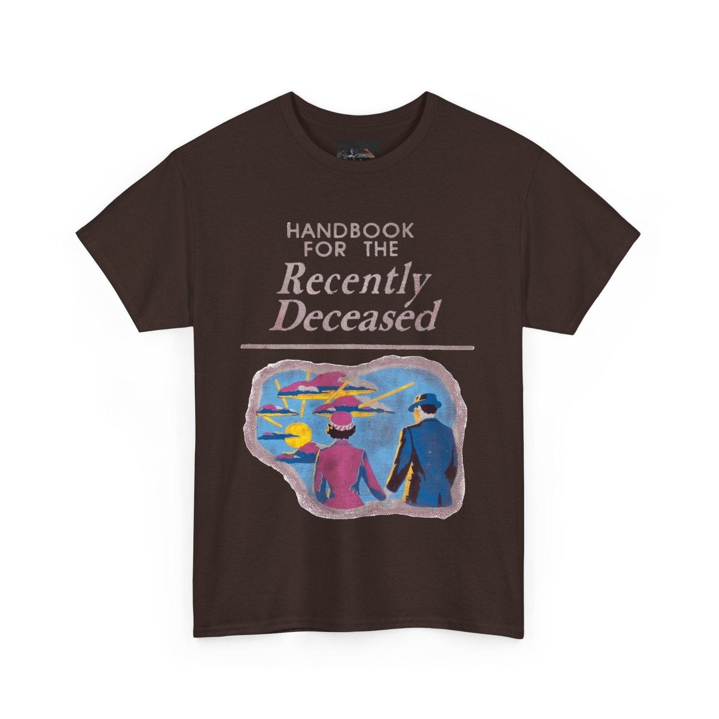 Vintage-Inspired Unisex Tee, Handbook for the Recently Deceased Shirt, Cool Graphic Tee, Unique Gift for Death Awareness, Halloween Costume - IntuitiveEncBoutique