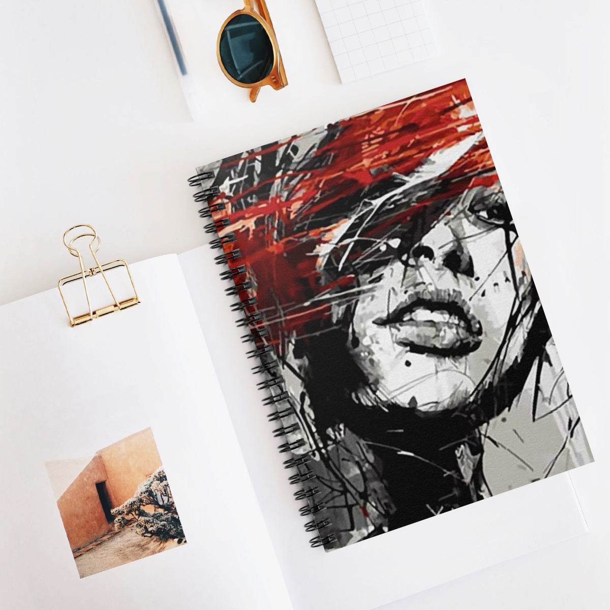 Artistic Spiral Notebook - Ruled, Unique Journal for Artists, Gift for Creatives, Aesthetic Doodle Pad, Writing Companion - IntuitiveEncBoutique