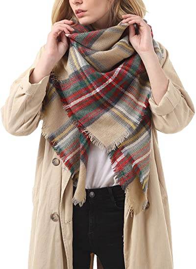 women scarves-yellow blue - IntuitiveEncBoutique