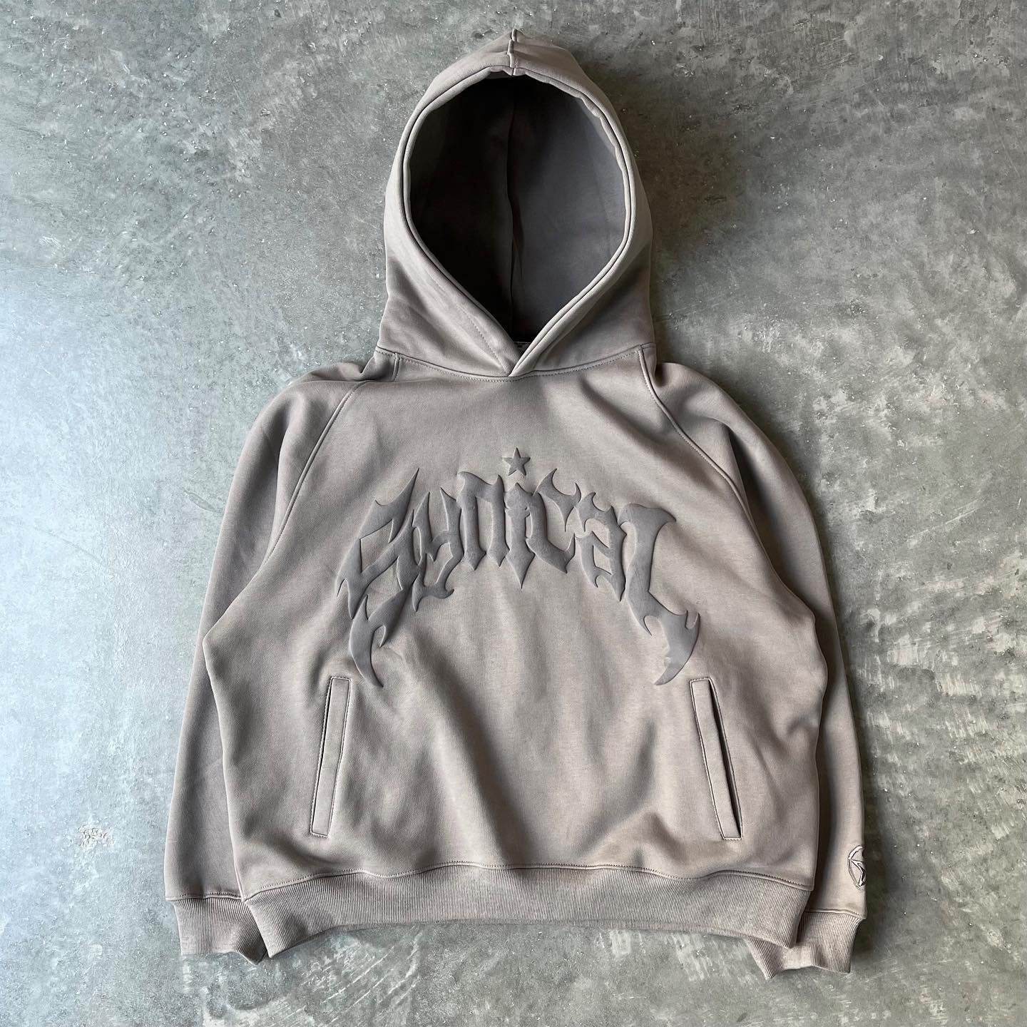 Gothic Letter Star Print Zipper Hoodie Trendy Unisex Jacket Sweatshirt - IntuitiveEncBoutique