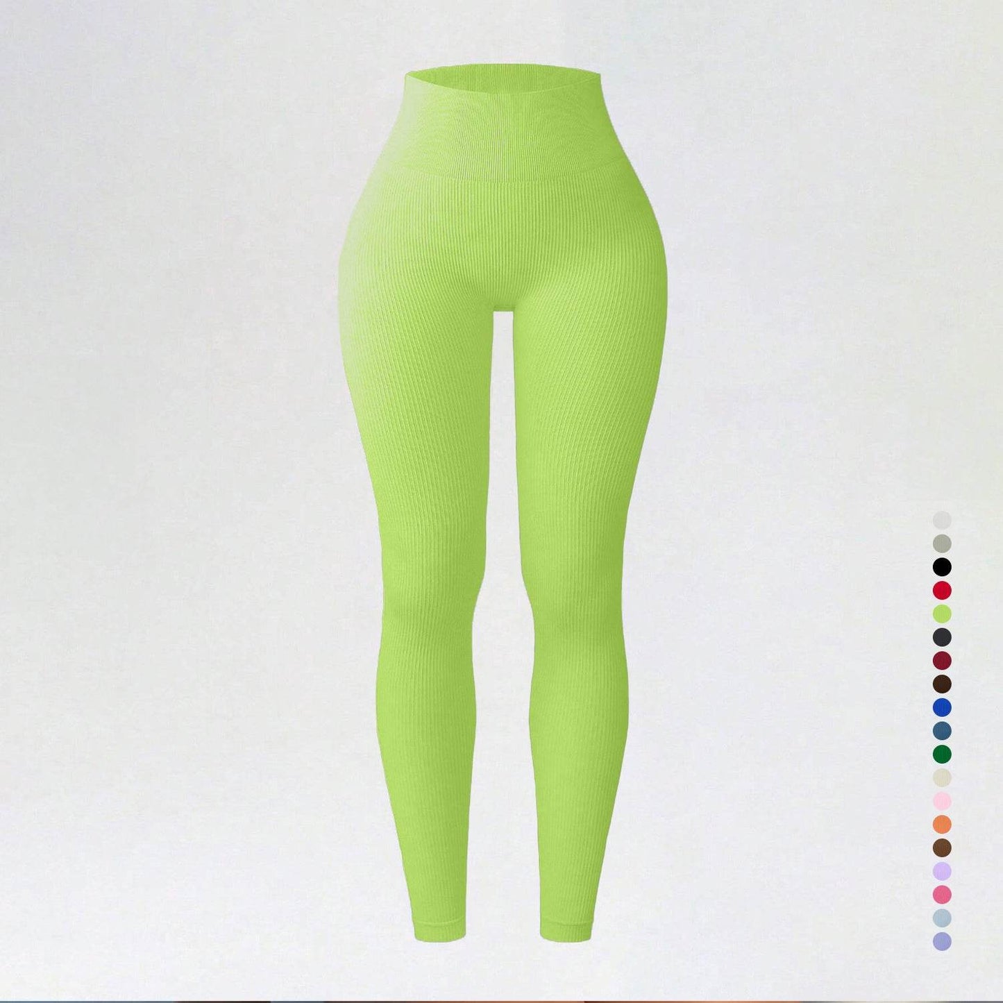 Threaded autumn and winter yoga pants seamless fitness pants high waisted sports yoga clothes leggings - IntuitiveEncBoutique