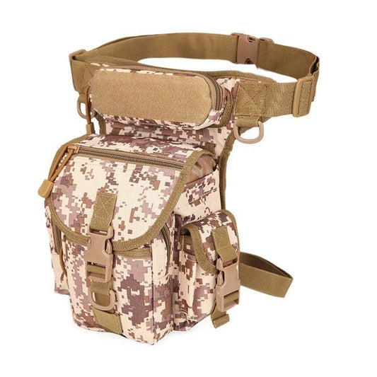 Waterproof Oxford Army camouflage single shoulder crossbody journalist photography sports leg bag - IntuitiveEncBoutique