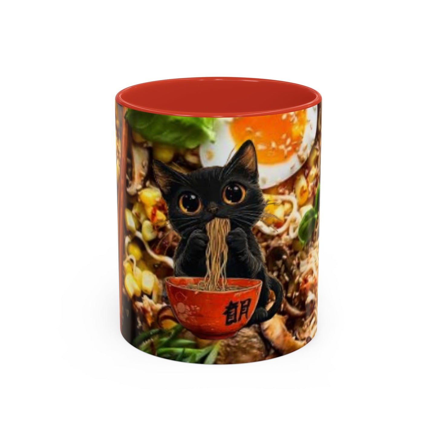 Cute Cat Noodle Coffee Mug, Funny Cat Mug, Kitchen Decor, Cat Lover Gift, Ramen Themed Cup, Animal Lover Coffee Cup, Gift for Cat Owners