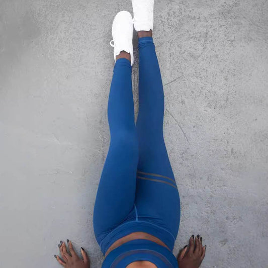High-Waisted Double Ring Flat Printing Yoga Pants Slim Fit Women's Leggings - IntuitiveEncBoutique