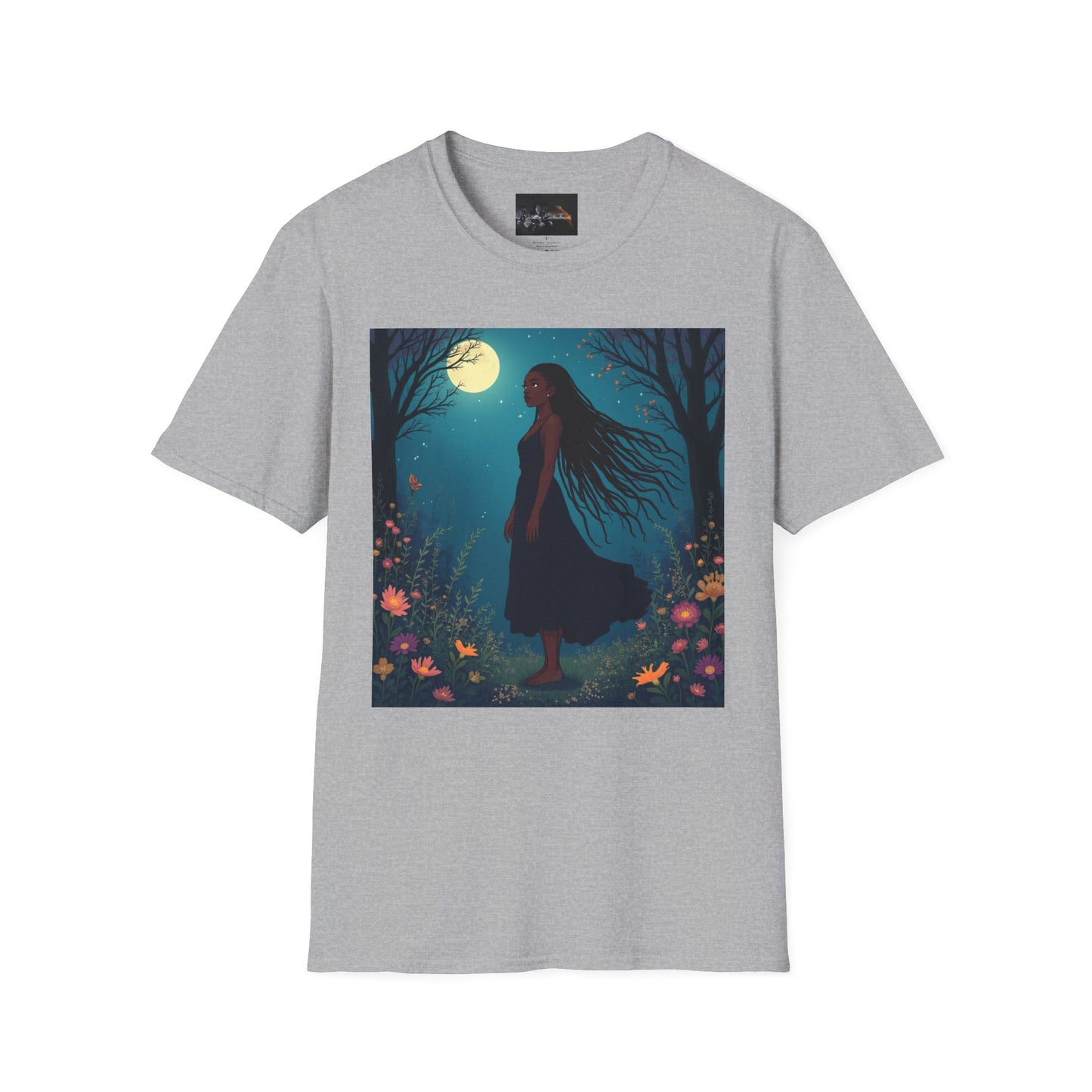 Moonlit Silhouette Unisex T-Shirt, Softstyle Tee for Nature Lovers, Perfect for Gifts and Everyday Wear