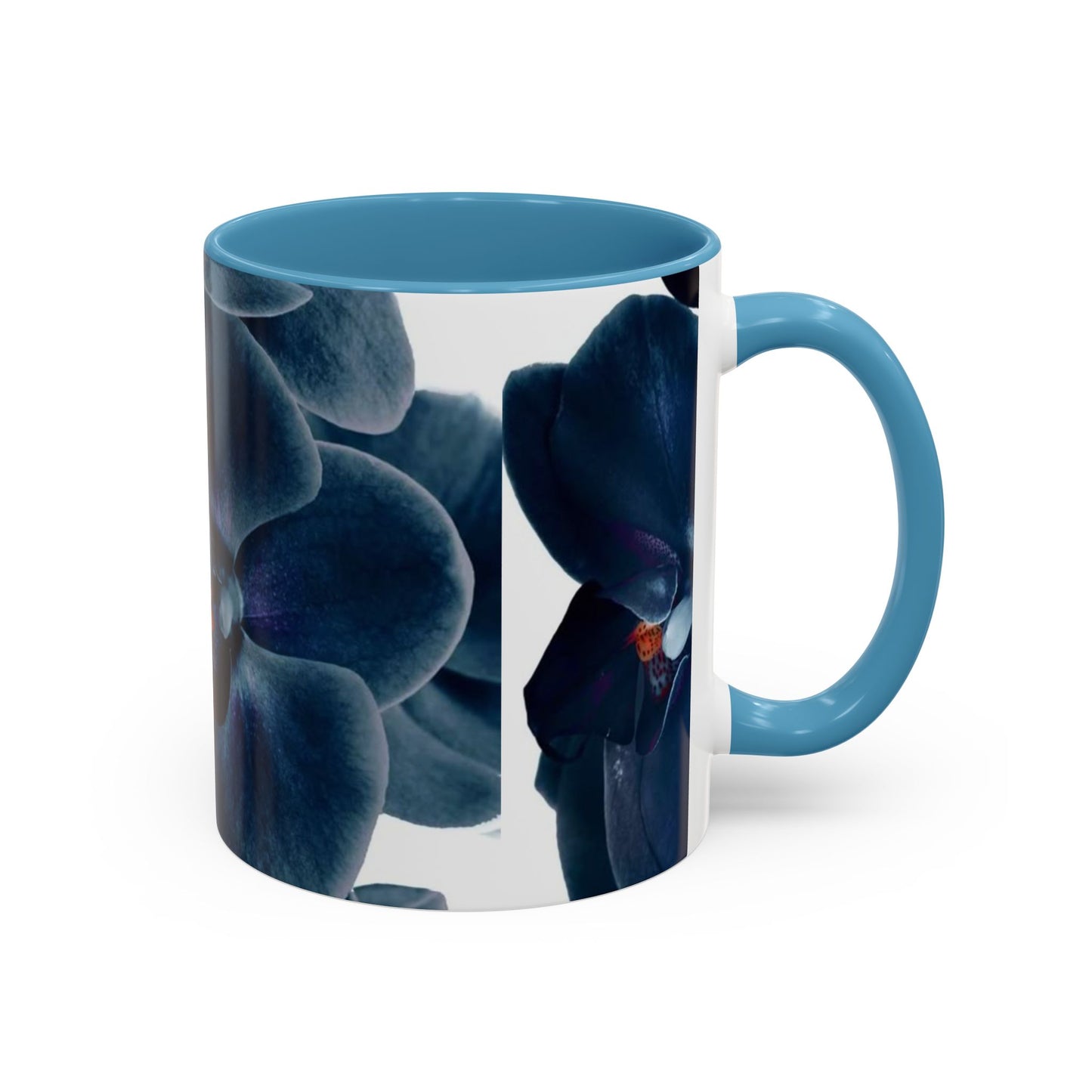 Elegant Orchid Accent Coffee Mug: Floral Drinkware for Home, Office, Gift, Mother's Day, Housewarming