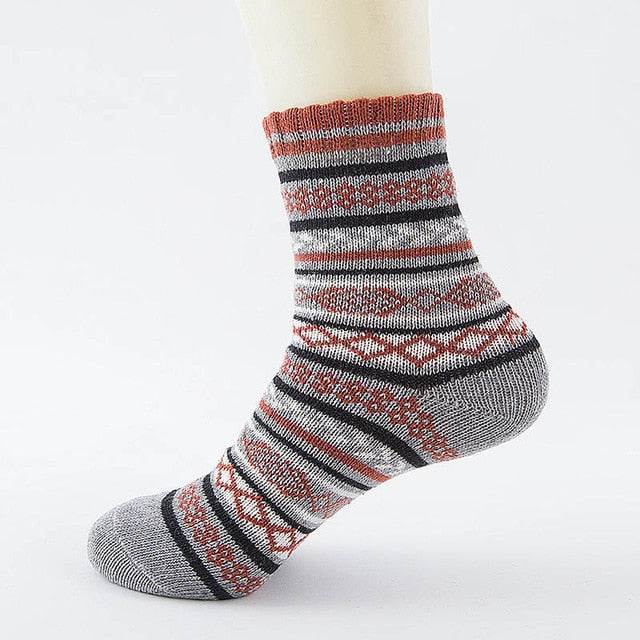 Winter Thick Warm Stripe Wool Socks - IntuitiveEncBoutique