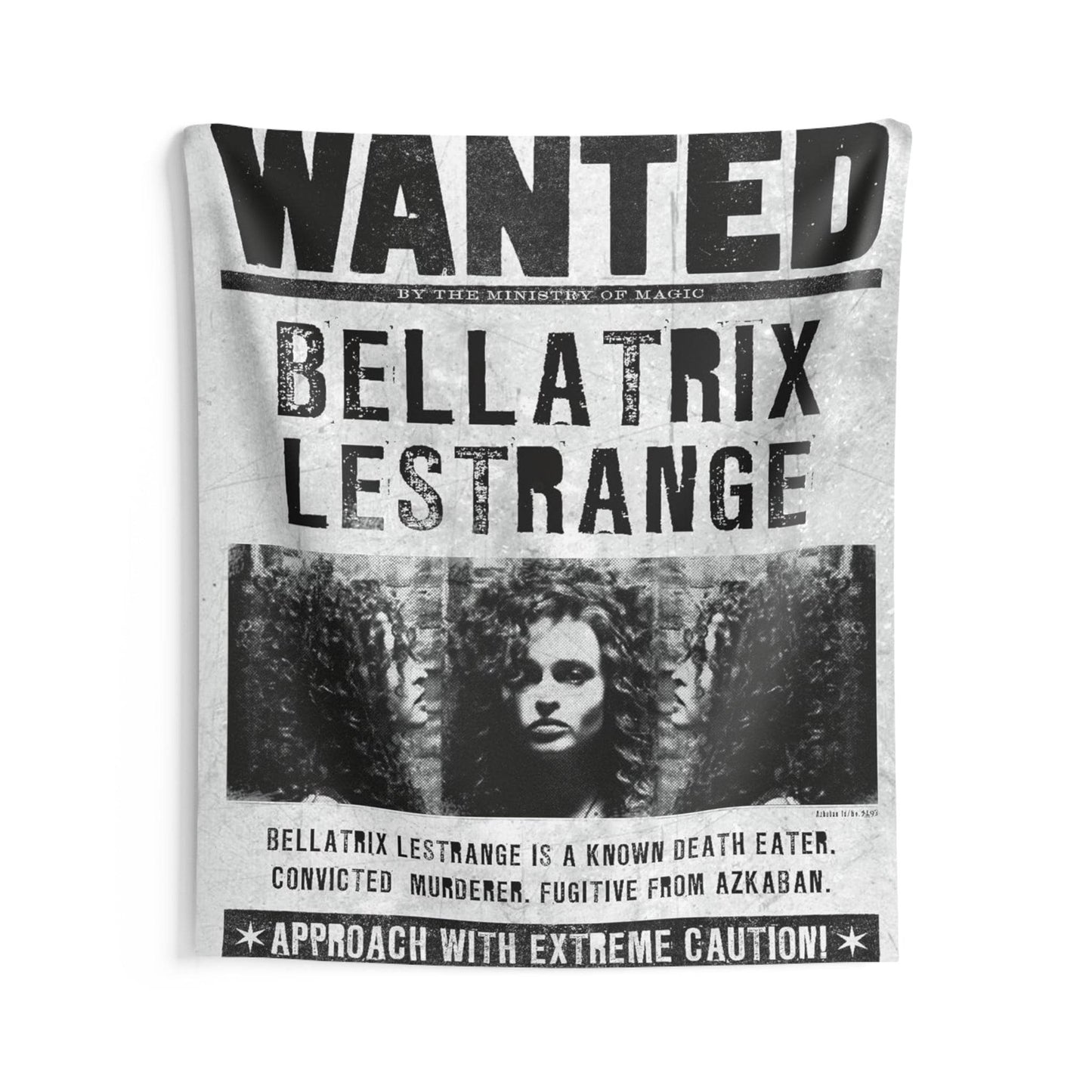 Bellatrix Wanted Indoor Wall Tapestries, Harry Potter Tapestry, Bedroom Decor, Dorm Room - IntuitiveEncBoutique