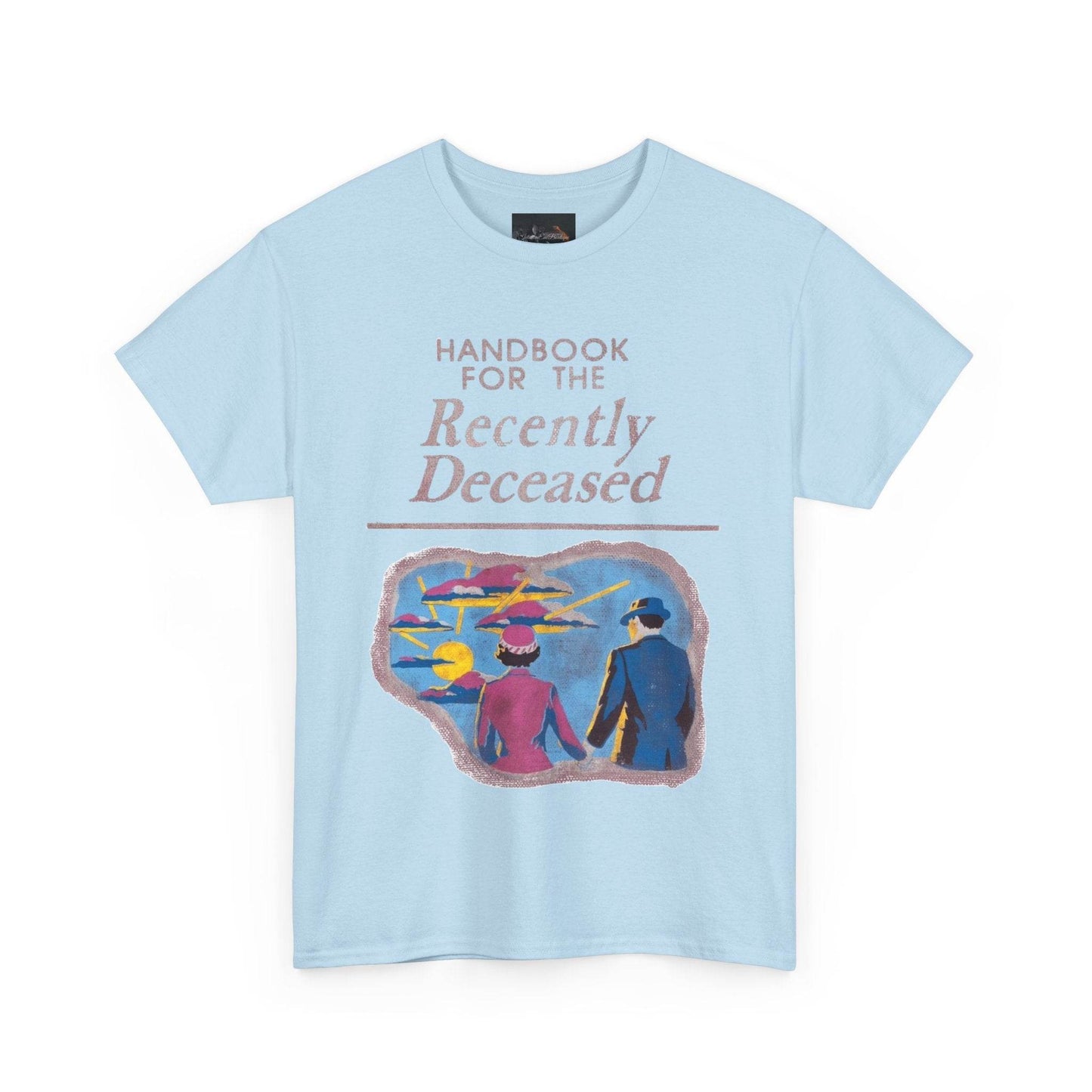 Vintage-Inspired Unisex Tee, Handbook for the Recently Deceased Shirt, Cool Graphic Tee, Unique Gift for Death Awareness, Halloween Costume - IntuitiveEncBoutique