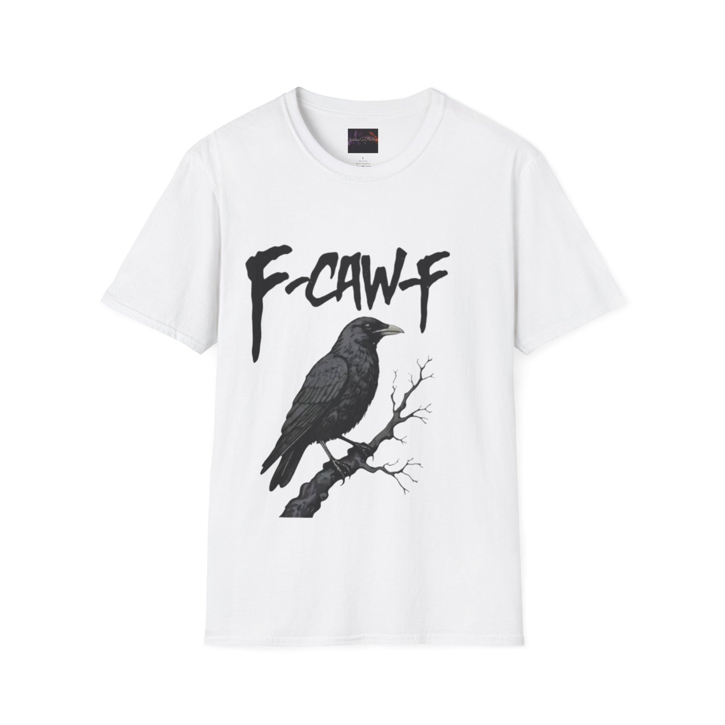 F-Caw-F Unisex Softstyle T-Shirt | Casual Wear, Bird Lover Gift, Trendy Fashion, Outdoor Adventure Tee, Eco-Friendly Apparel