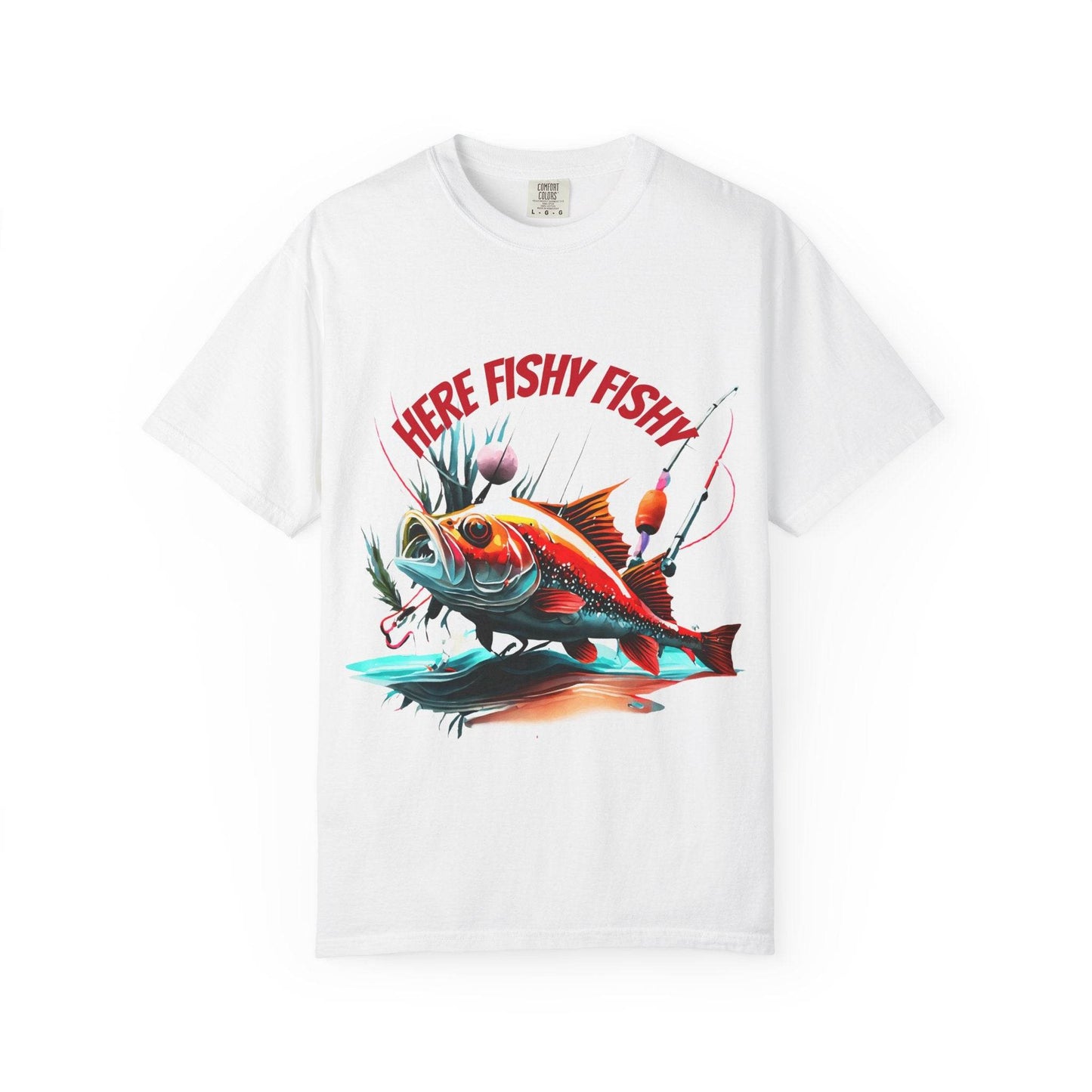 Fishing Themed Unisex Garment-Dyed T-shirt - IntuitiveEncBoutique