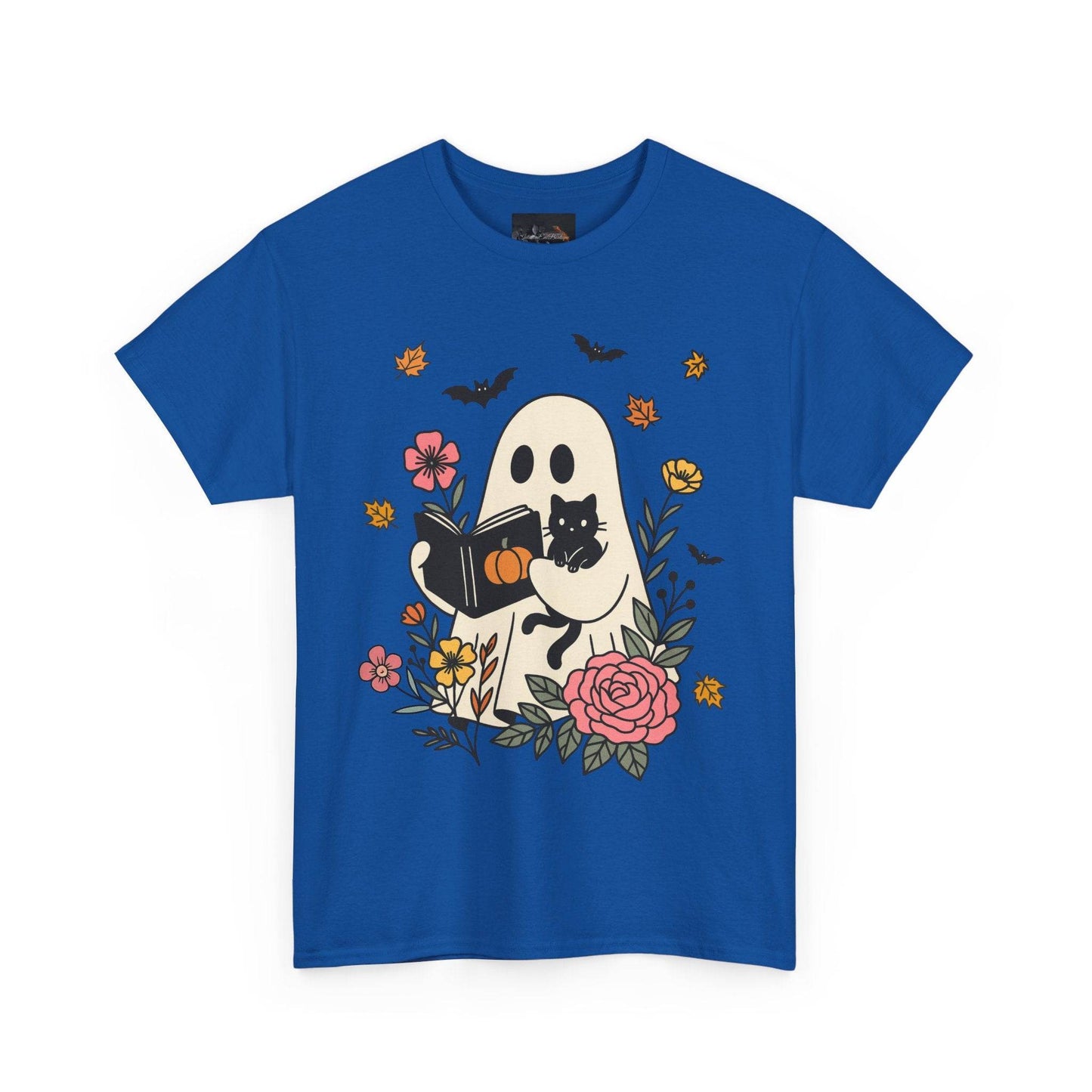 Cute Ghost & Cat Unisex Heavy Cotton Tee - IntuitiveEncBoutique